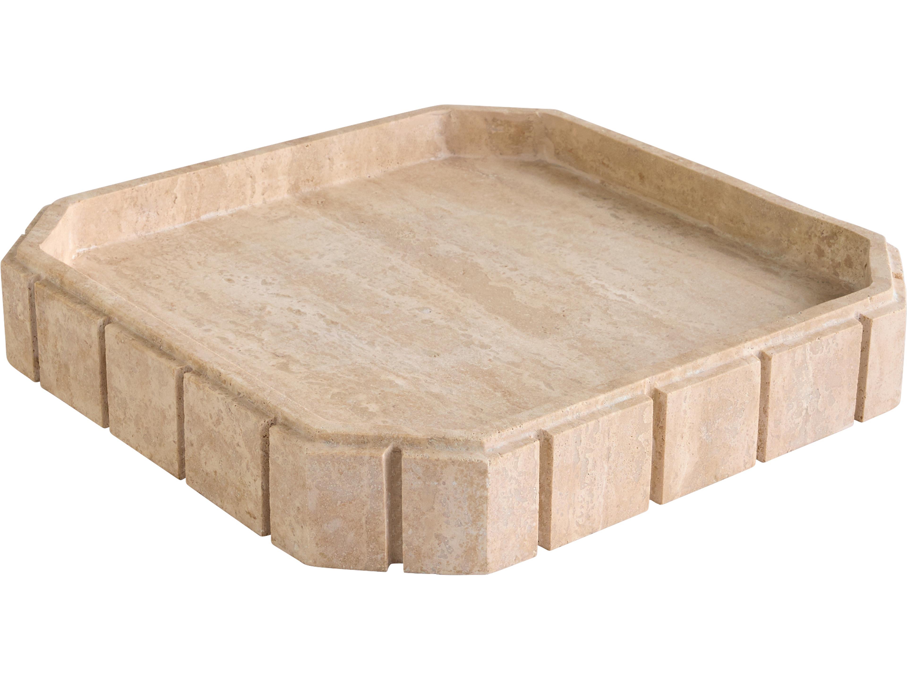 Frieze Travertine Serving Tray