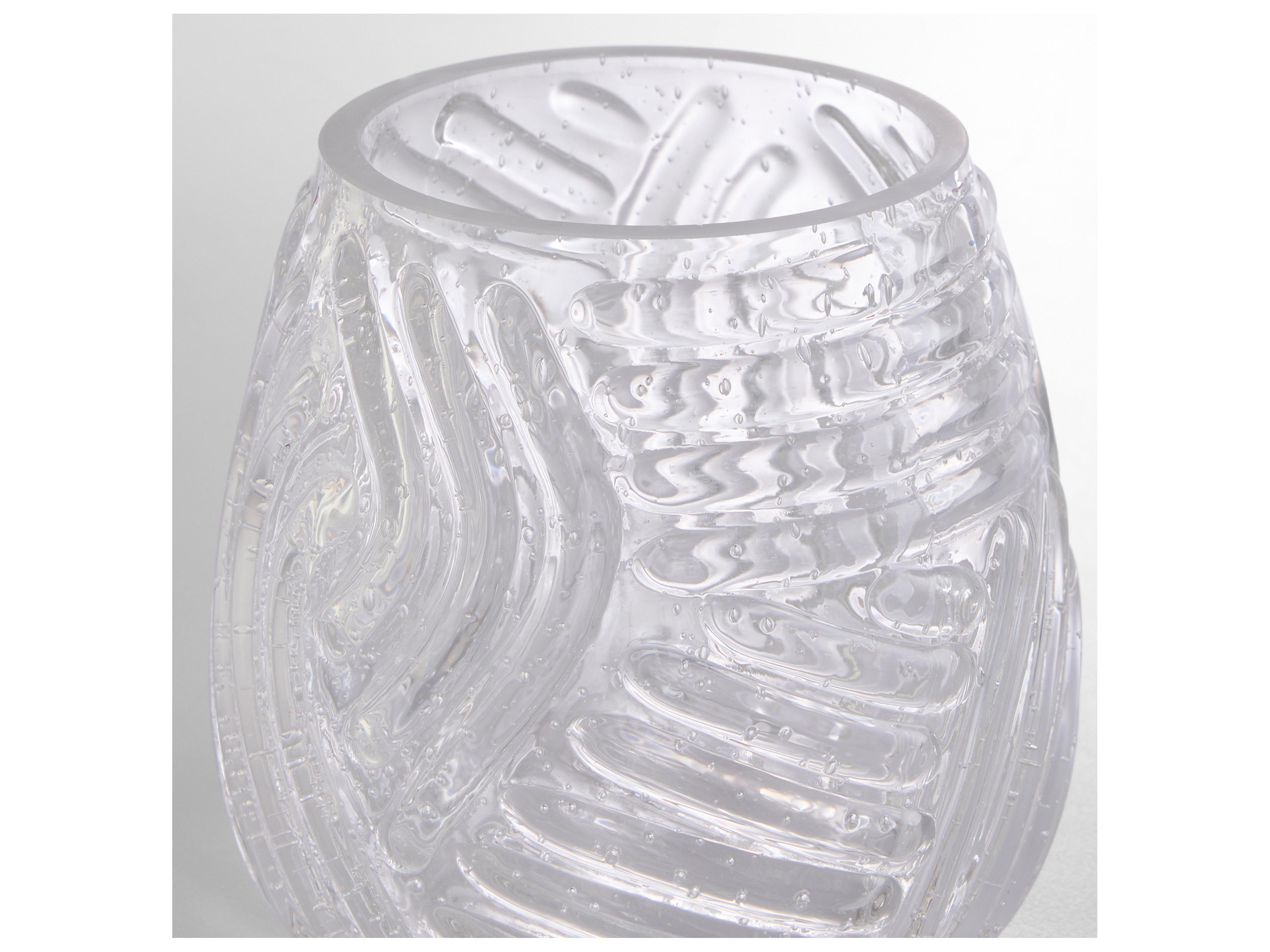 Cyan Design Hachure Clear Vase