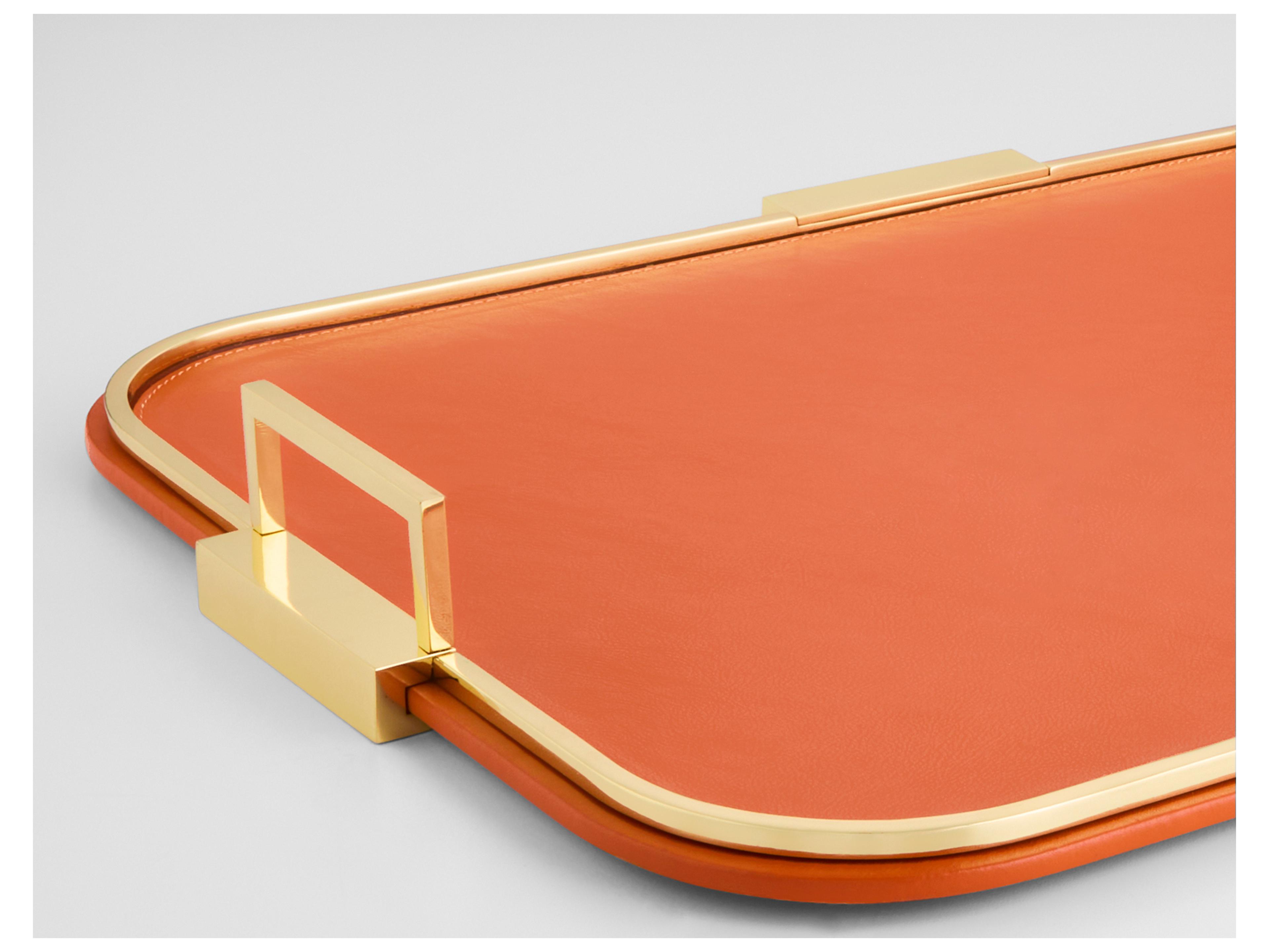 Cyan Design Campaign Orange Brass Serving Tray