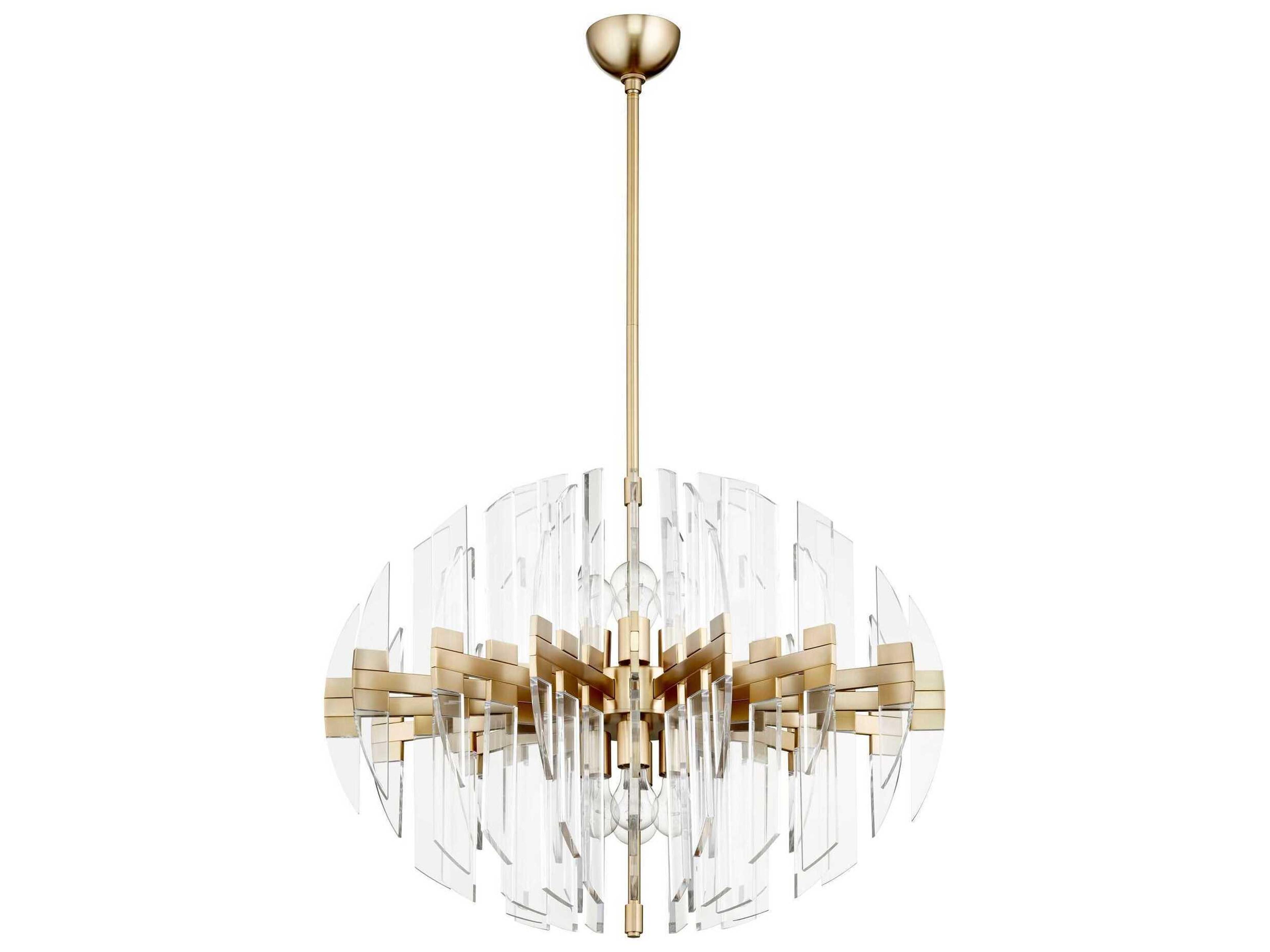 Zion 8-Light Aged Brass Pendant