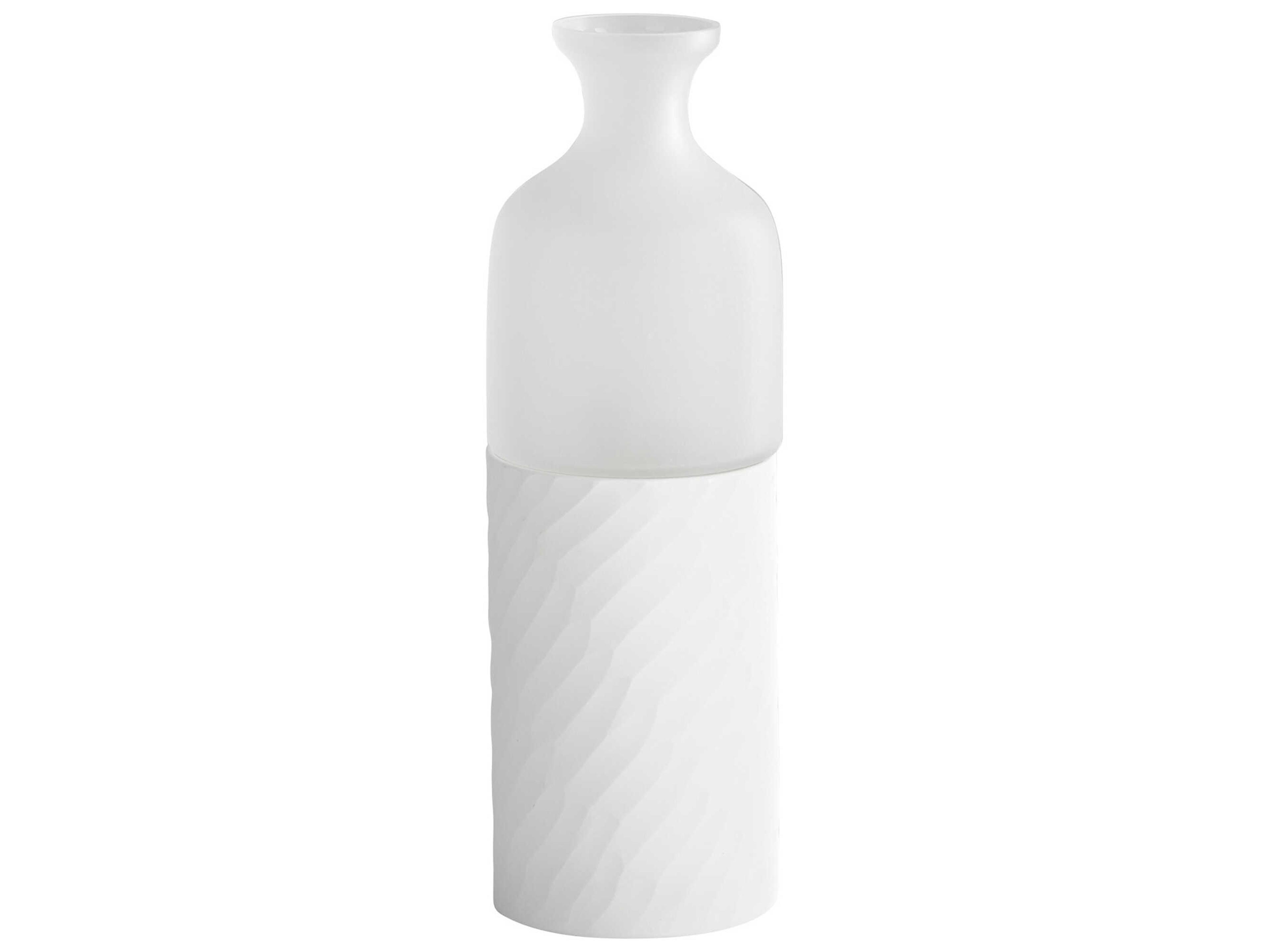 Sereno Clear / White 15" High Vase