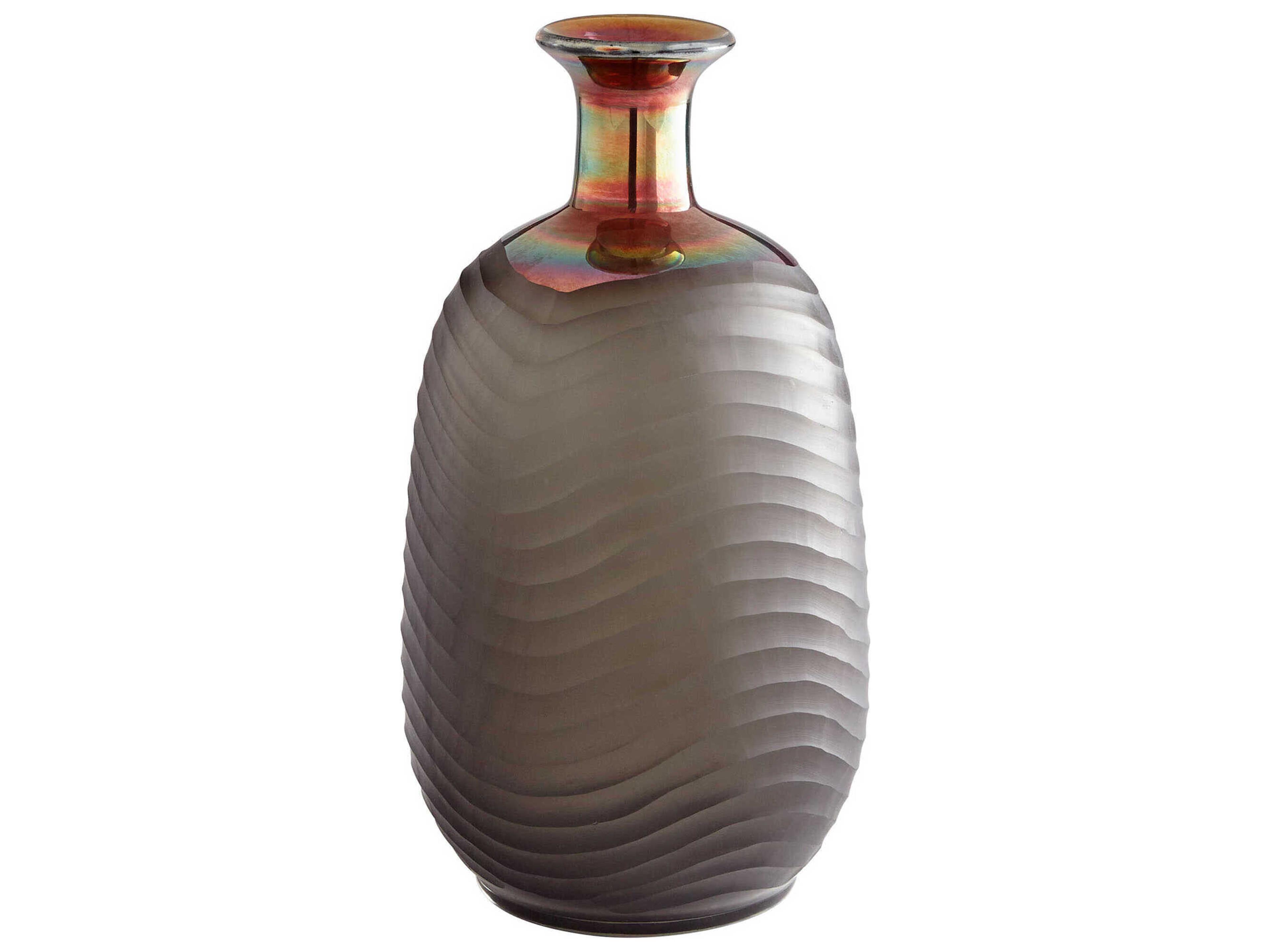 Jadeite Iridescent 14" High Vase