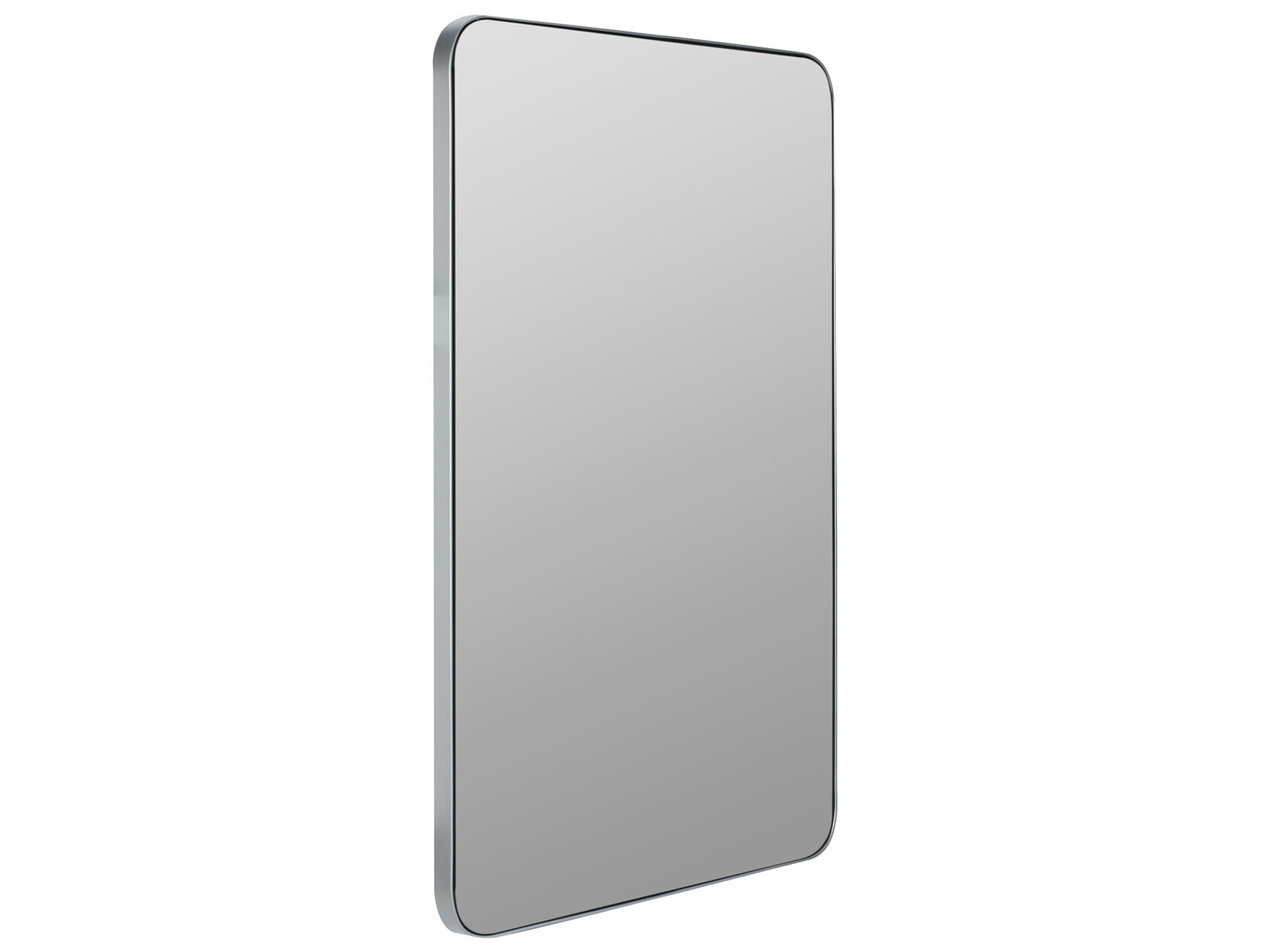 Cooper Classics Ryne Rectangle Wall Mirror — Silver Metal Frame ...