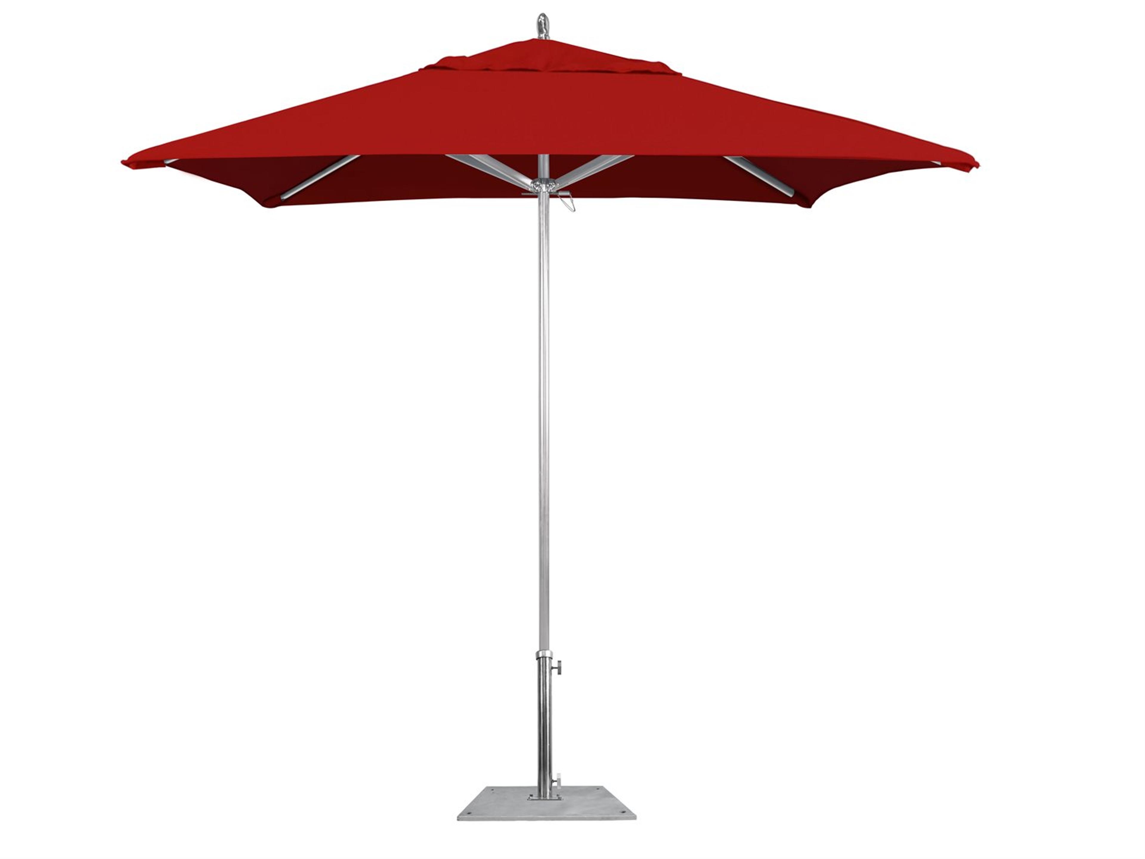 California Outdoor Umbrella Custom Rodeo Series 7.5 Foot Square Push Up Lift Aluminum Outdoor Umbrella