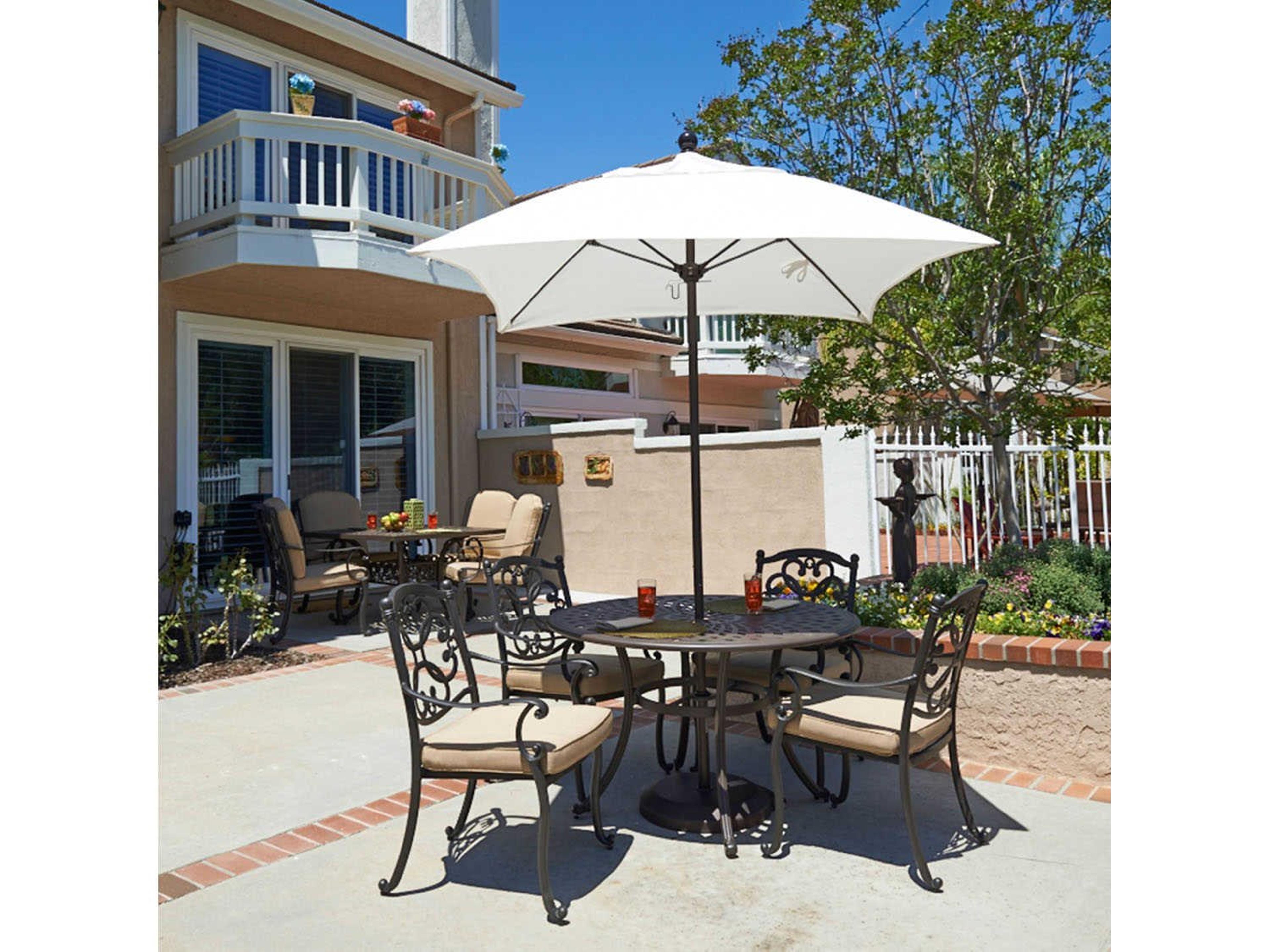 California Outdoor Umbrella Quick Ship Venture Series 6 Foot Square Market Aluminum Outdoor Umbrella with Push Lift System