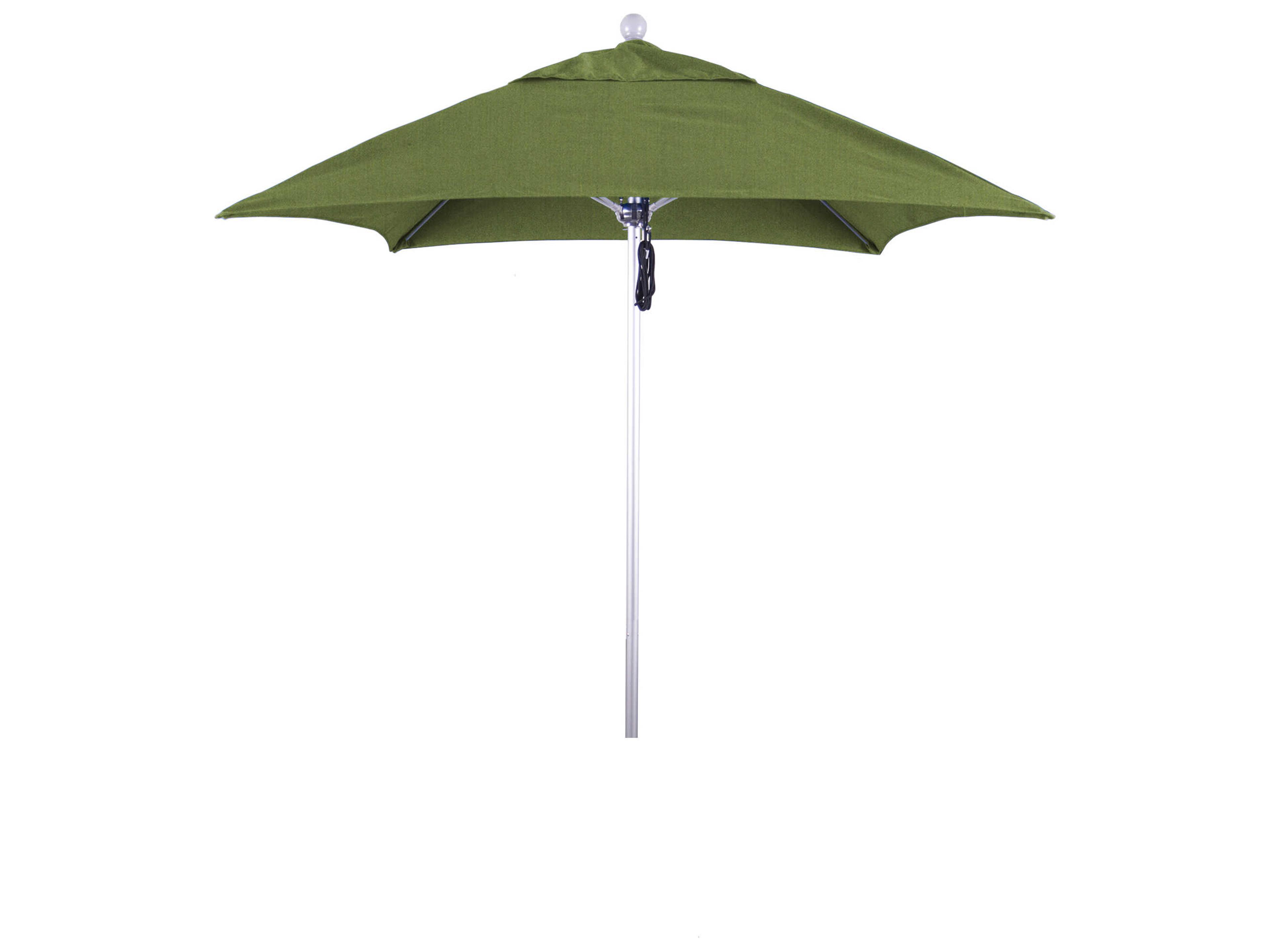 California Outdoor Umbrella Quick Ship Venture Series 6 Foot Square Market Aluminum Outdoor Umbrella with Push Lift System