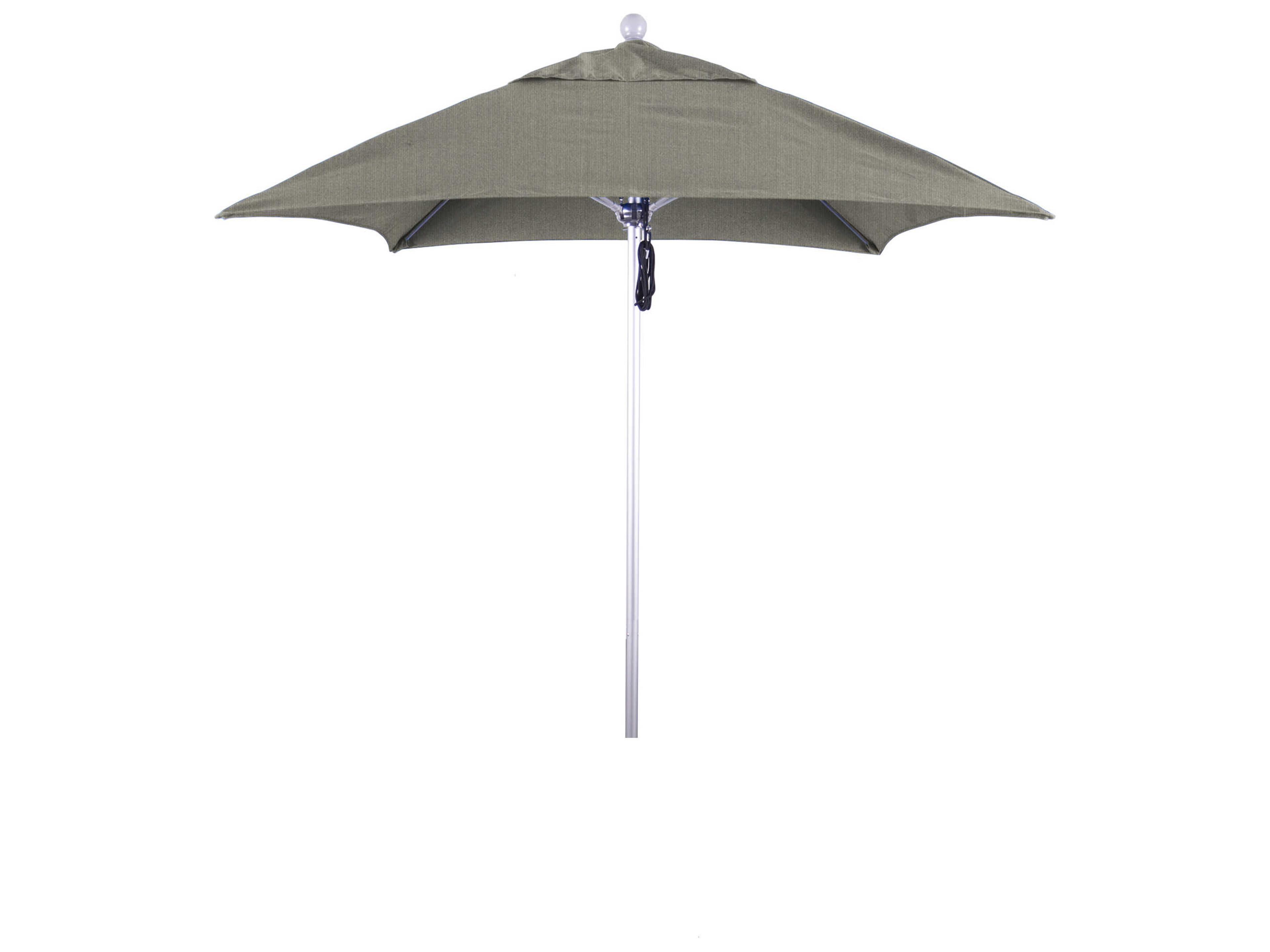 California Outdoor Umbrella Quick Ship Venture Series 6 Foot Square Market Aluminum Outdoor Umbrella with Push Lift System