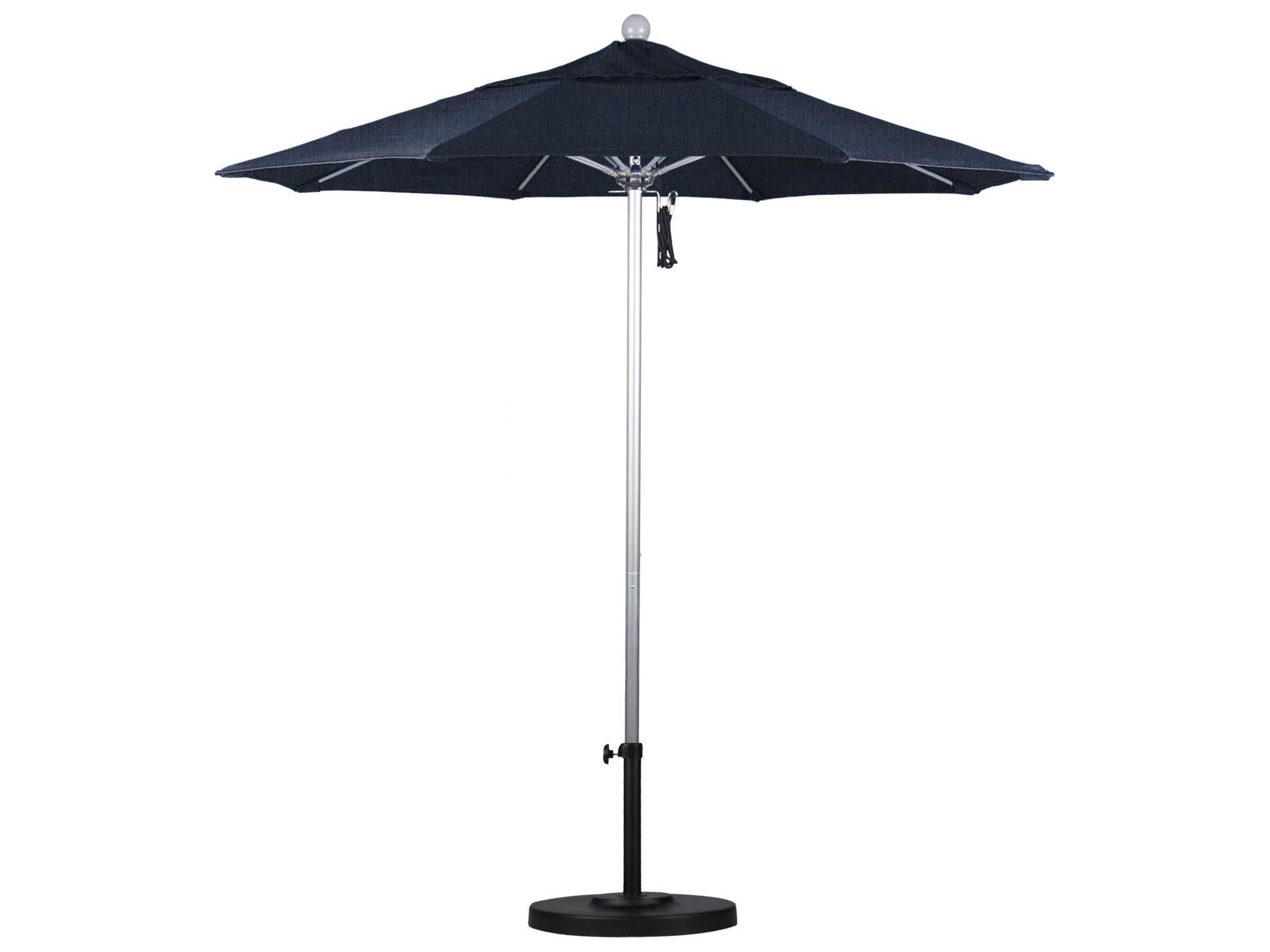 California Outdoor Patio Umbrella Custom Venture Series 7.5 Foot Octagon Market Aluminum Outdoor Patio Umbrella with Push Lift System
