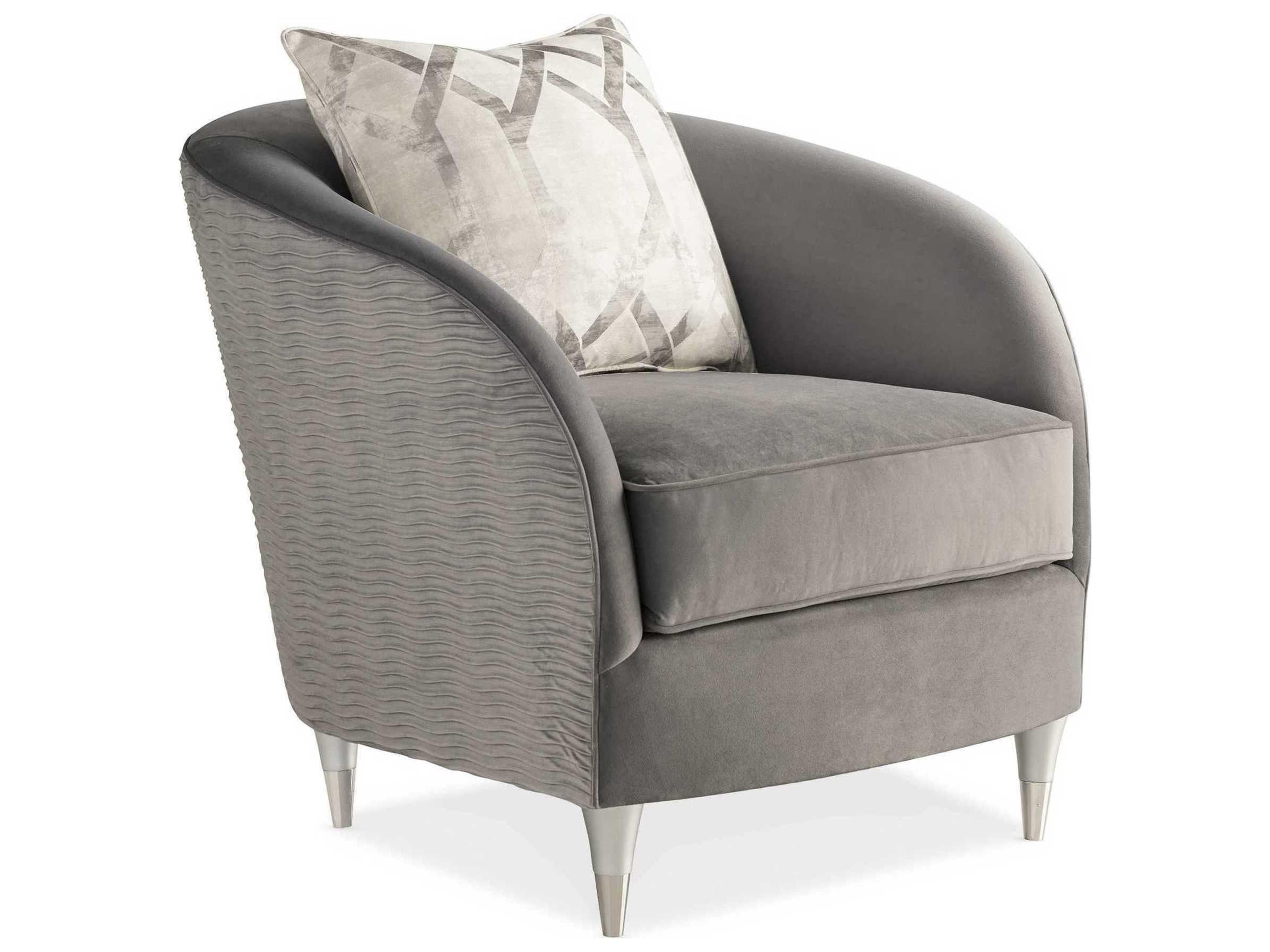 Caracole Farrah Gray Fabric Accent Chair