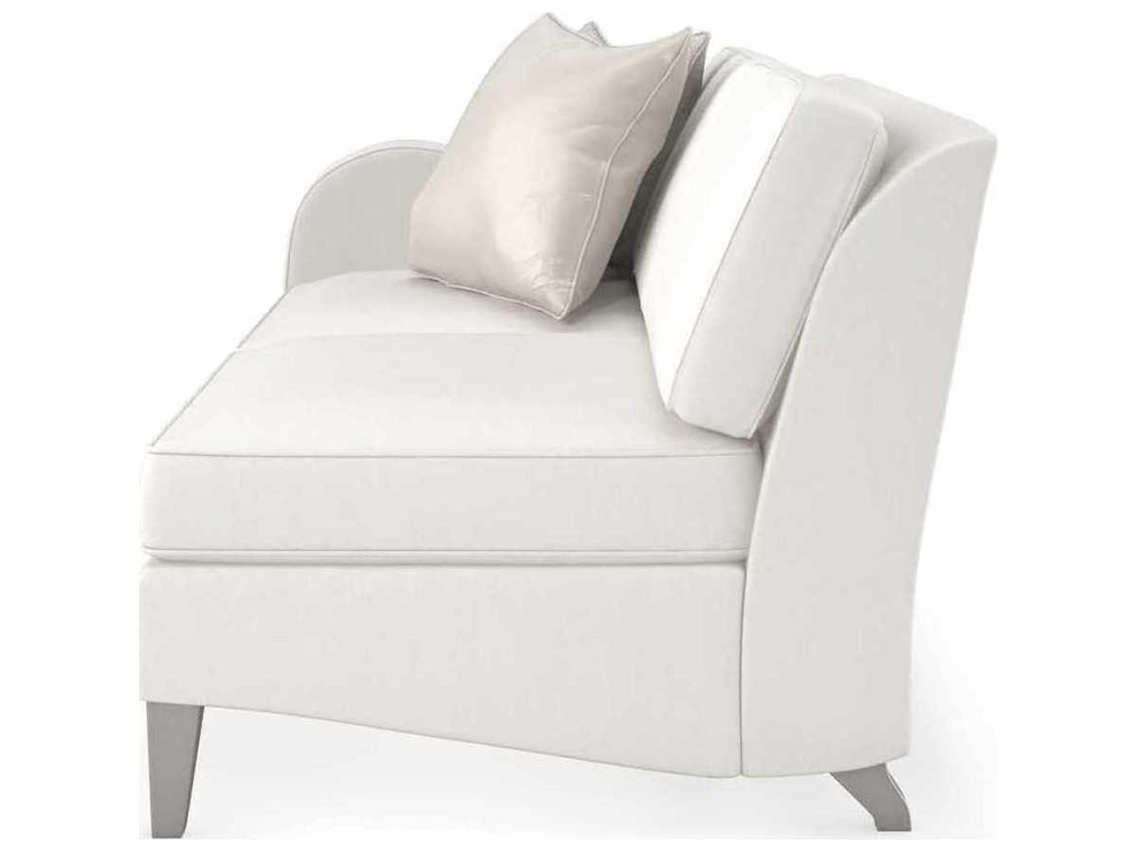 Caracole Victoria LAF Sparkling Argent White Upholstered Loveseat