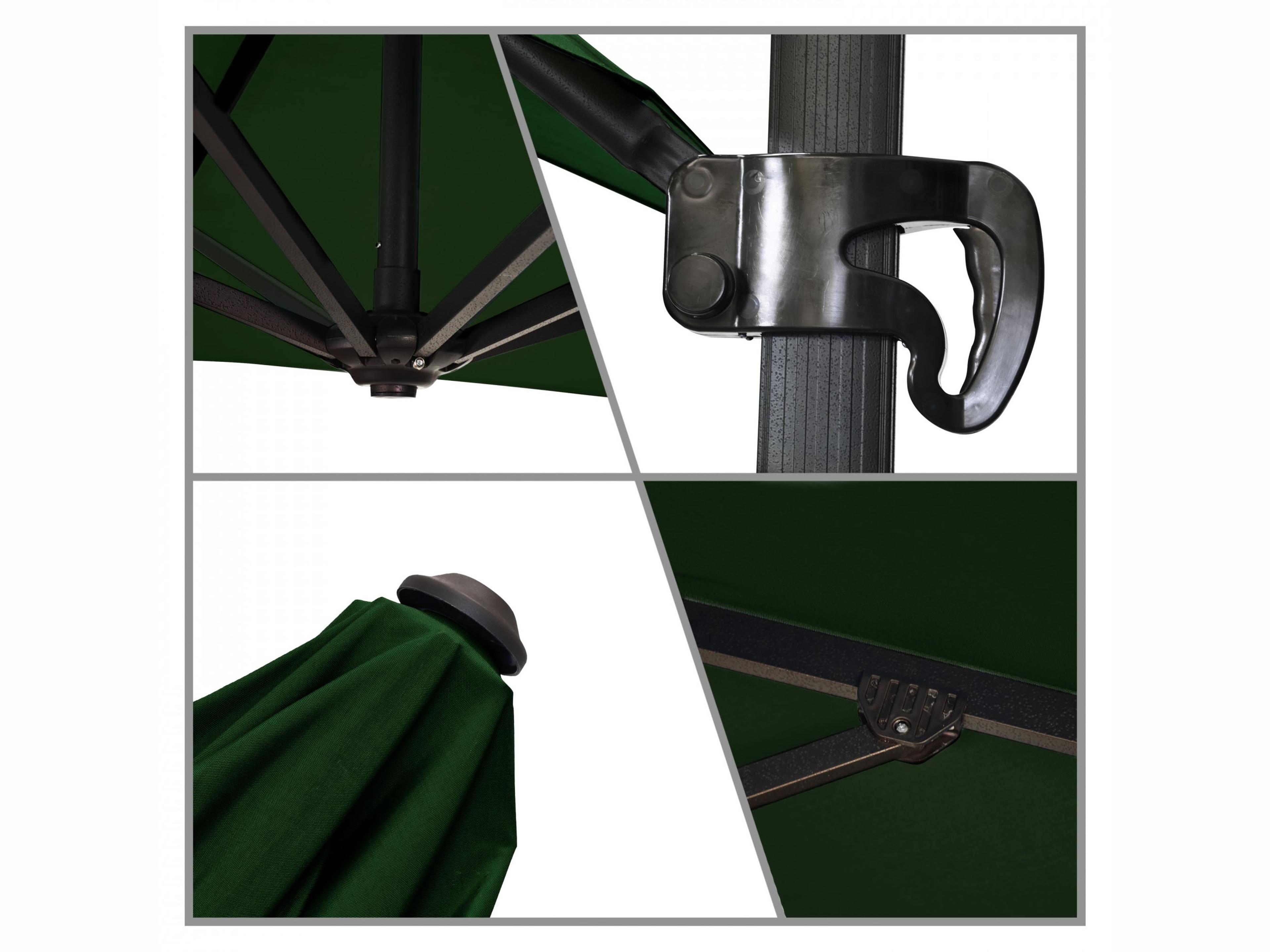 California Outdoor Patio Umbrella Quick Ship Casa Series Aluminum Cantilever 8.5 Foot Octagon Side Tilt Crank Lift Outdoor Patio Umbrella