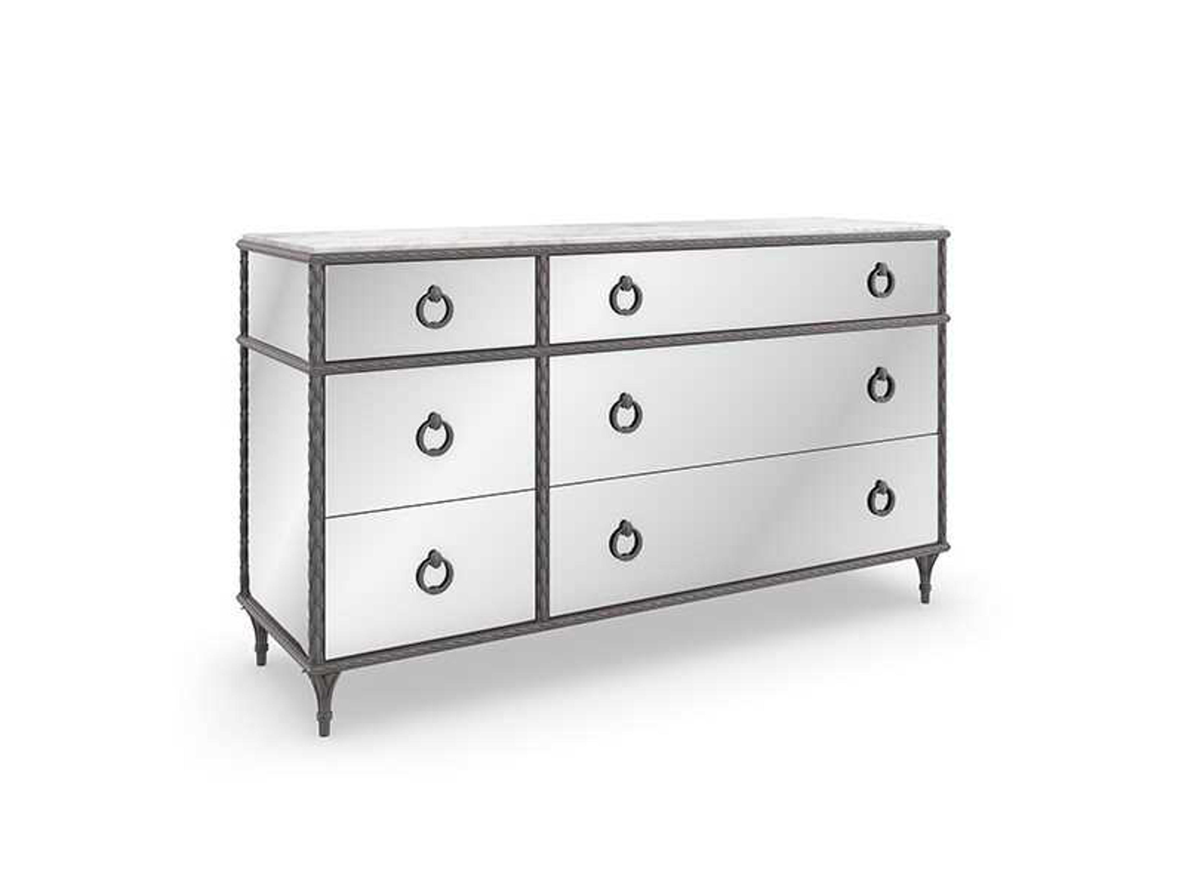 Fontainebleau Double Dresser in Sea Smoke Leaf