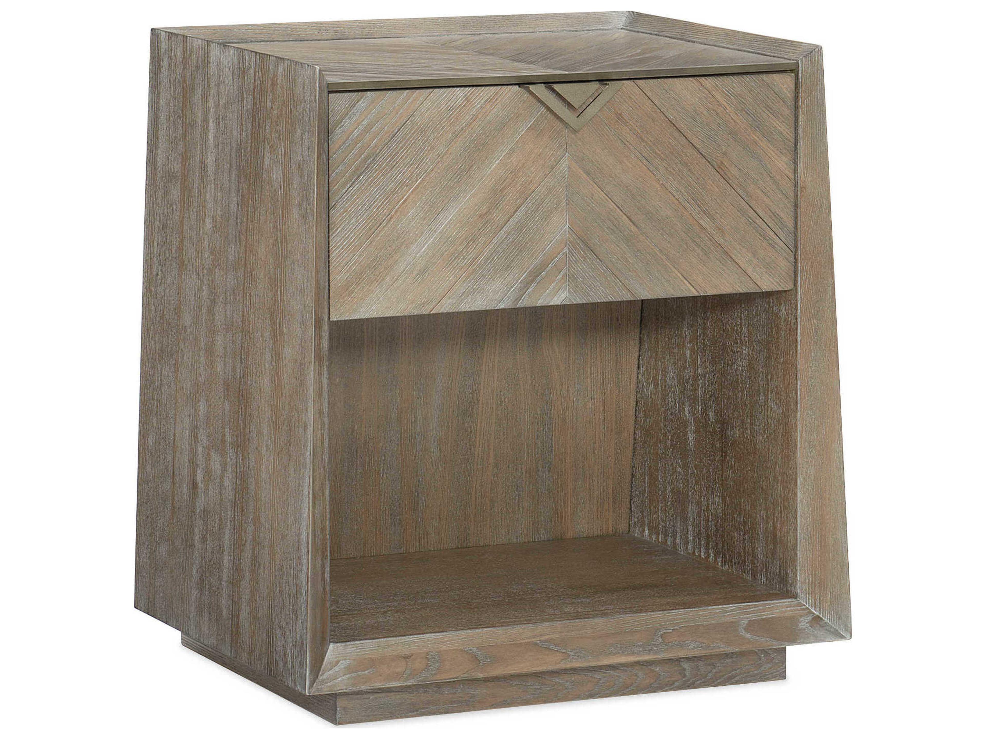 Earthly Delight Nightstand in Ash Driftwood and Sundance Gold