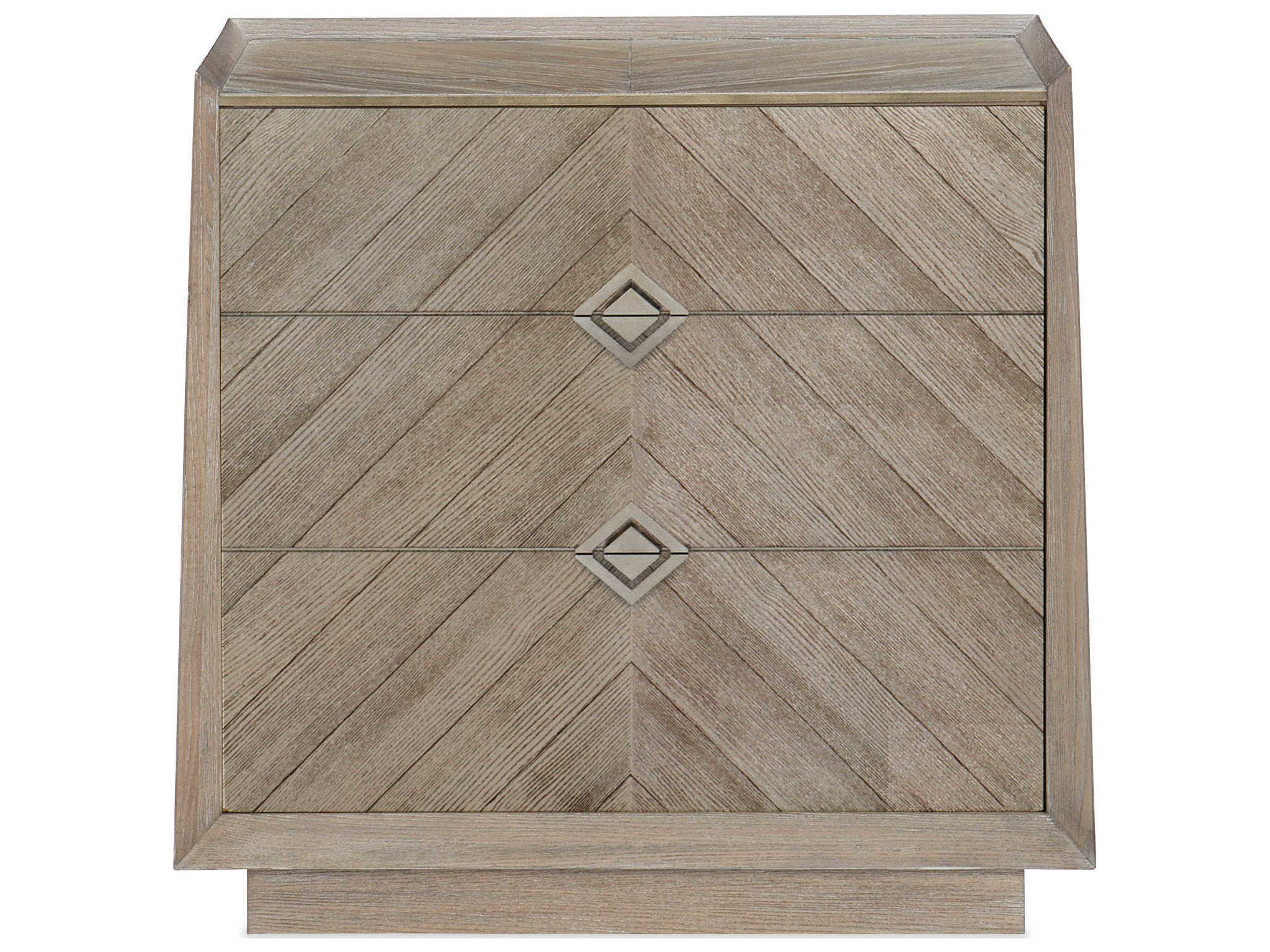 Caracole Classic Crossed Purposes 3-Drawers Brown Nightstand