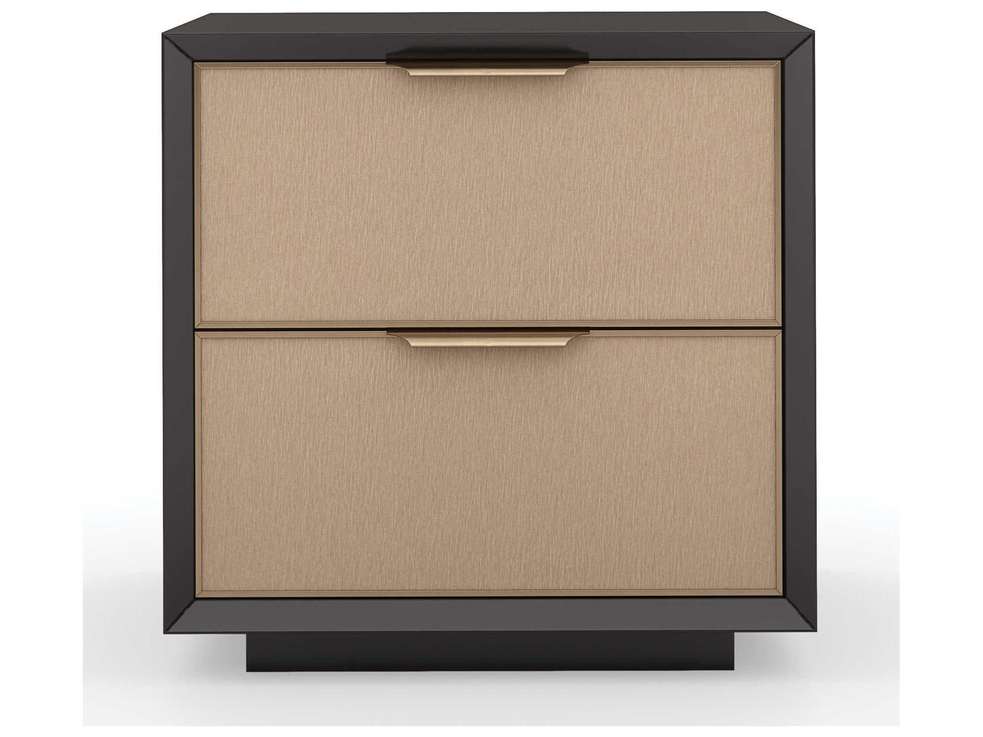 Caracole Classic Double Wrap 2-Drawers Brown Nightstand