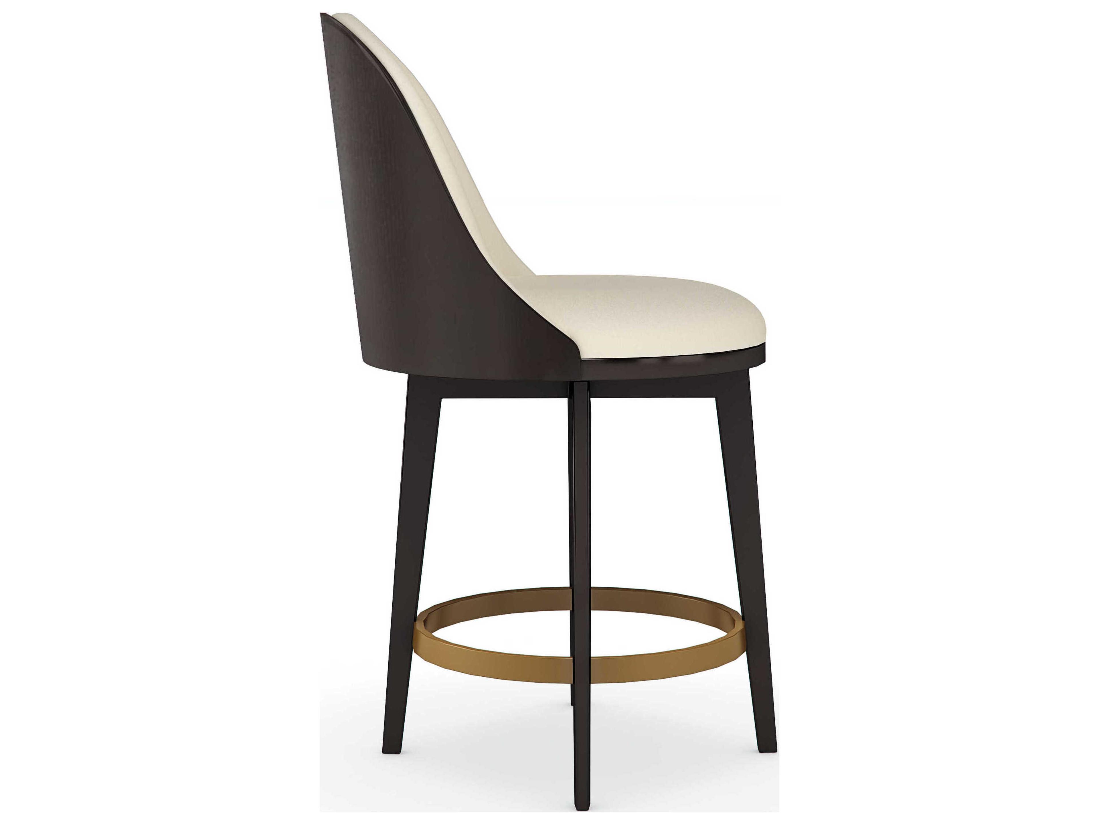 Caracole Classic Another Round Swivel Dark Chocolate Champagne Gold Counter Stool
