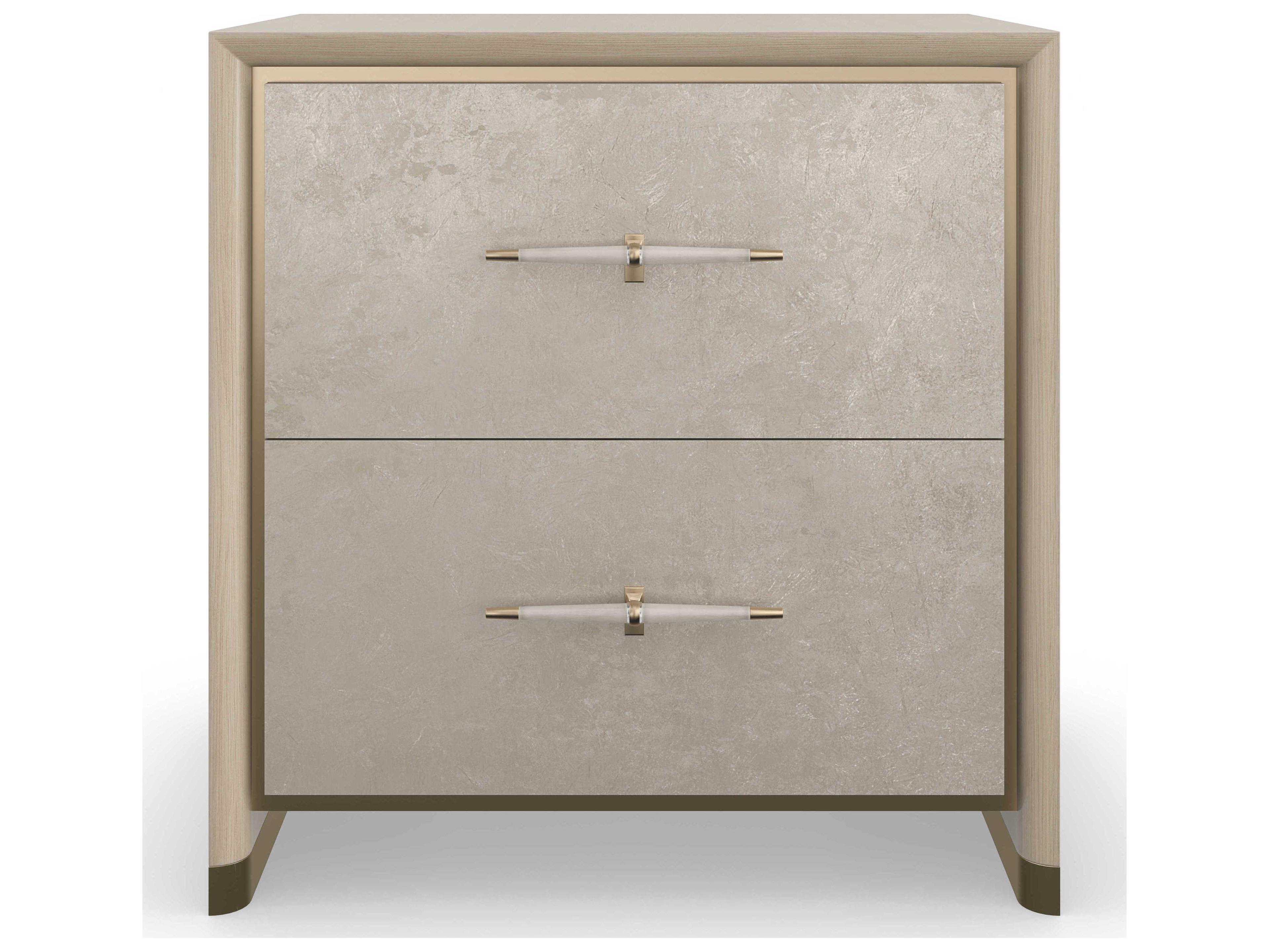 Caracole Classic Hang Up 2-Drawers White Hardwood Nightstand