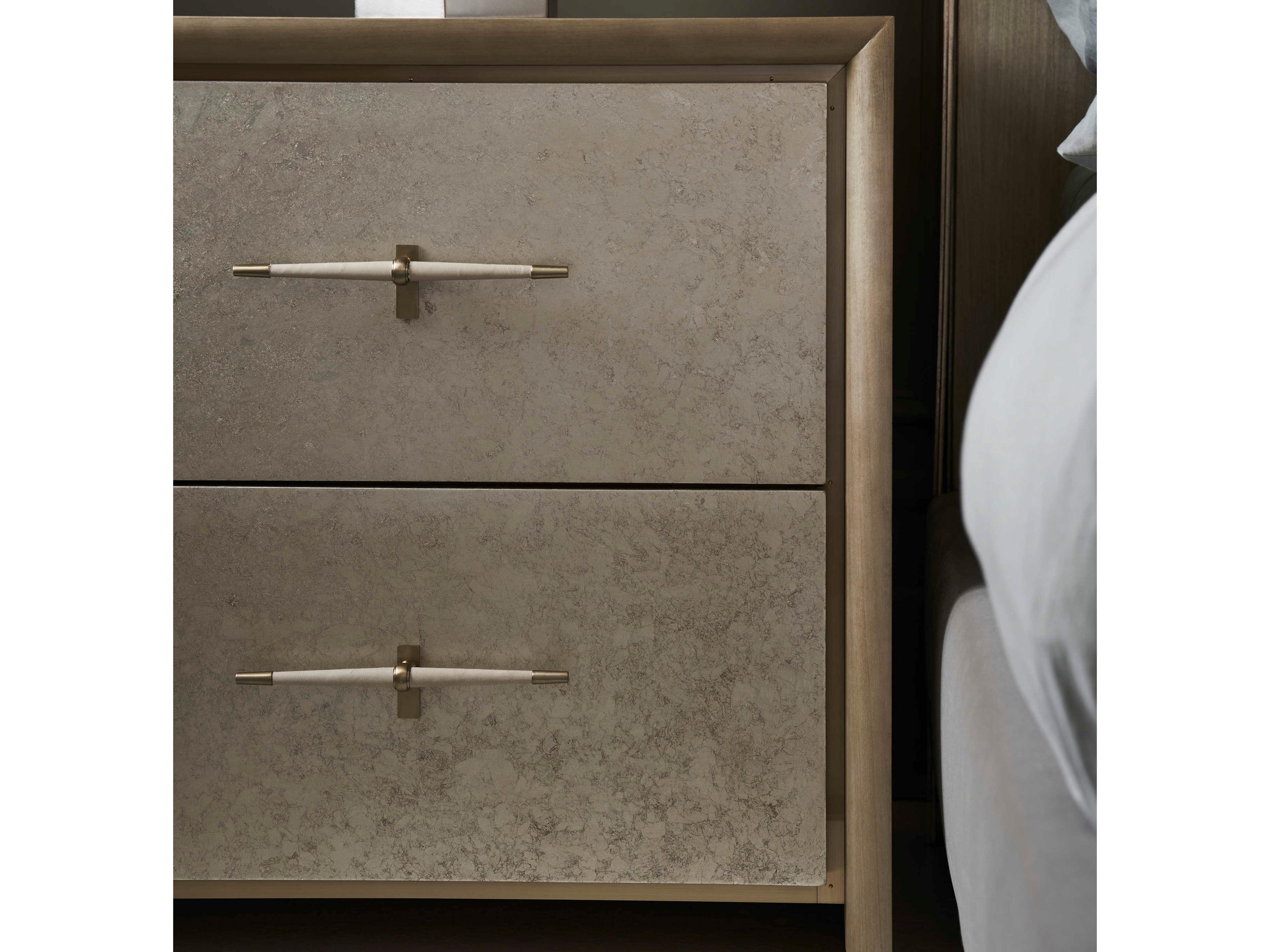 Caracole Classic Hang Up 2-Drawers White Hardwood Nightstand