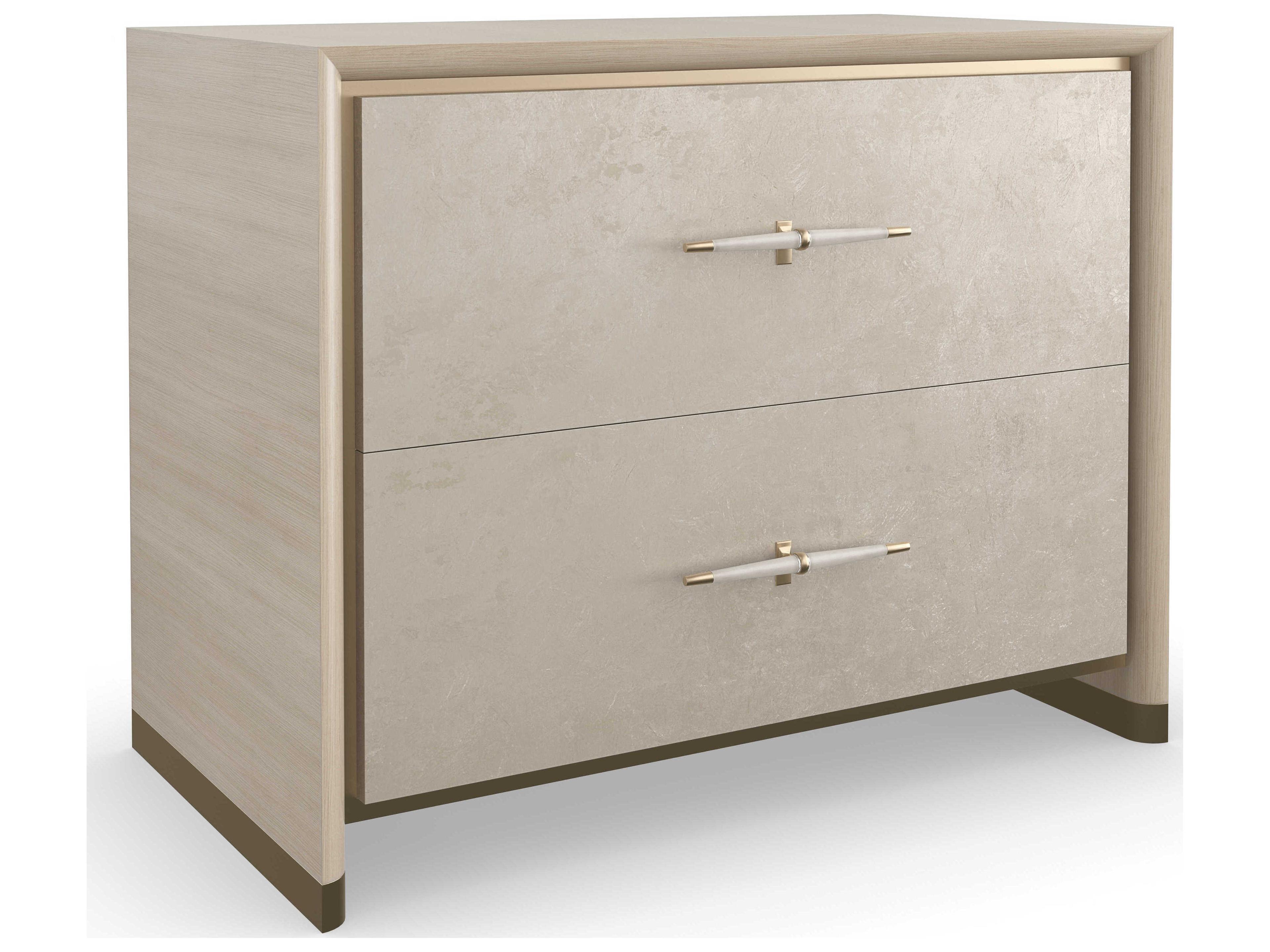 Classic Hang Up Large Nightstand in Dry Martini Winter Frost and Brushed Gold