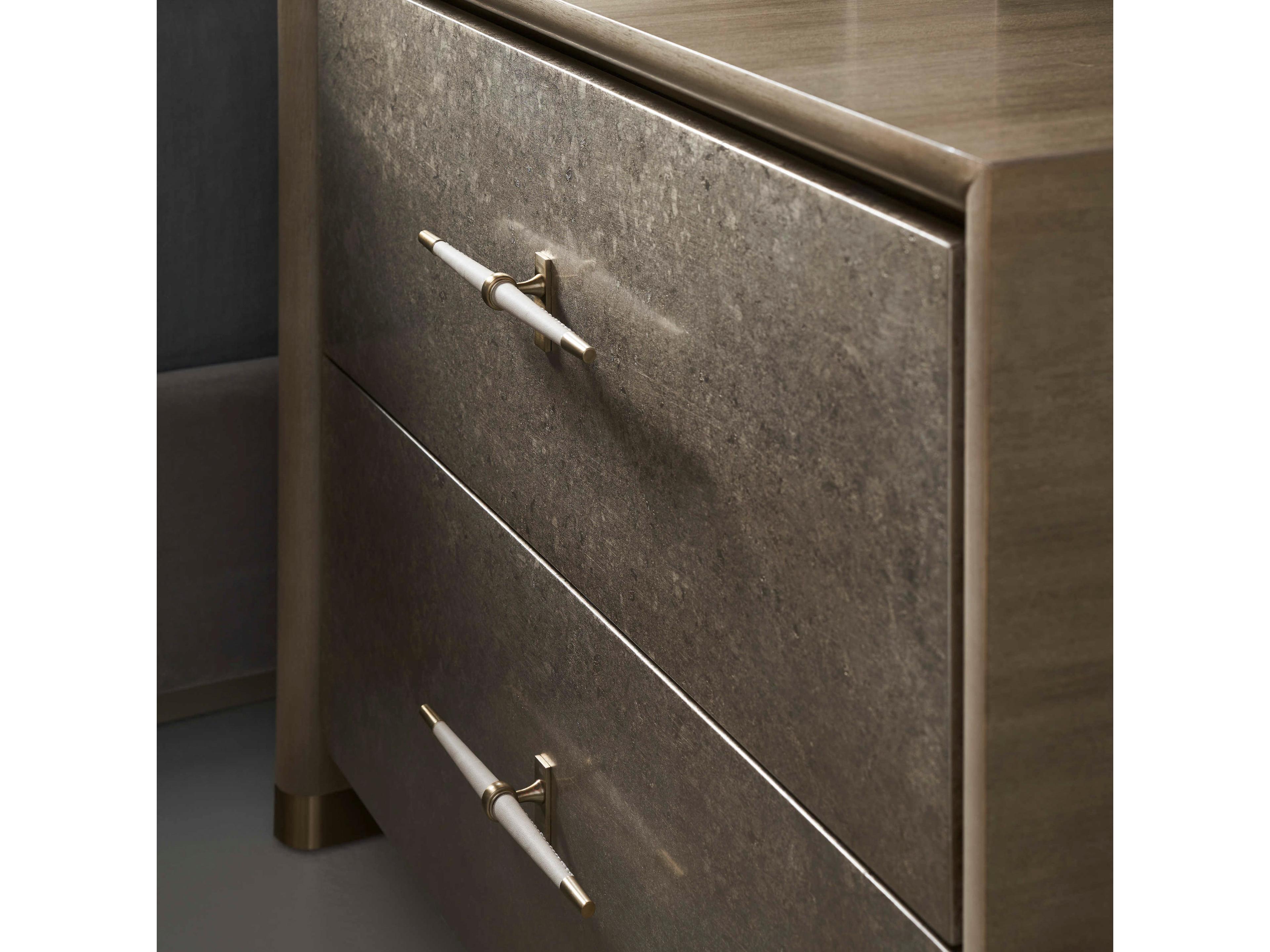 Caracole Classic Hang Up 2-Drawers White Hardwood Nightstand