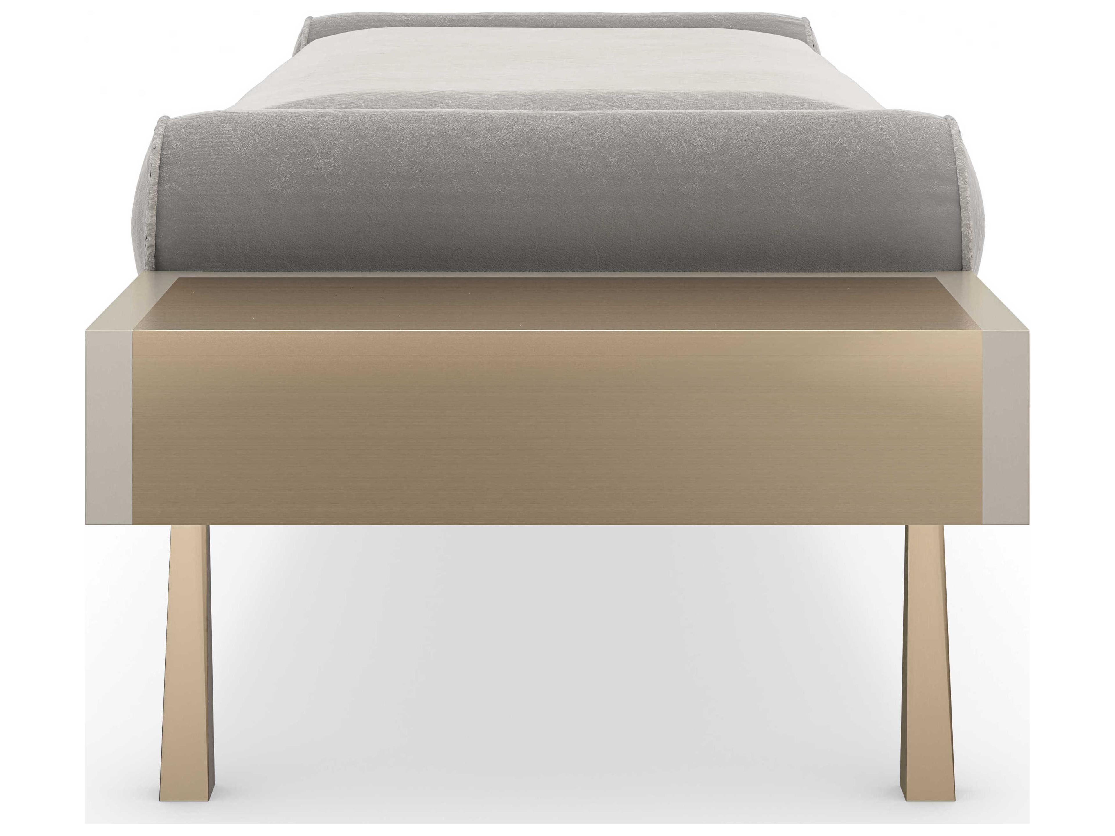 Caracole Classic Roll Play White Upholstered Accent Bench