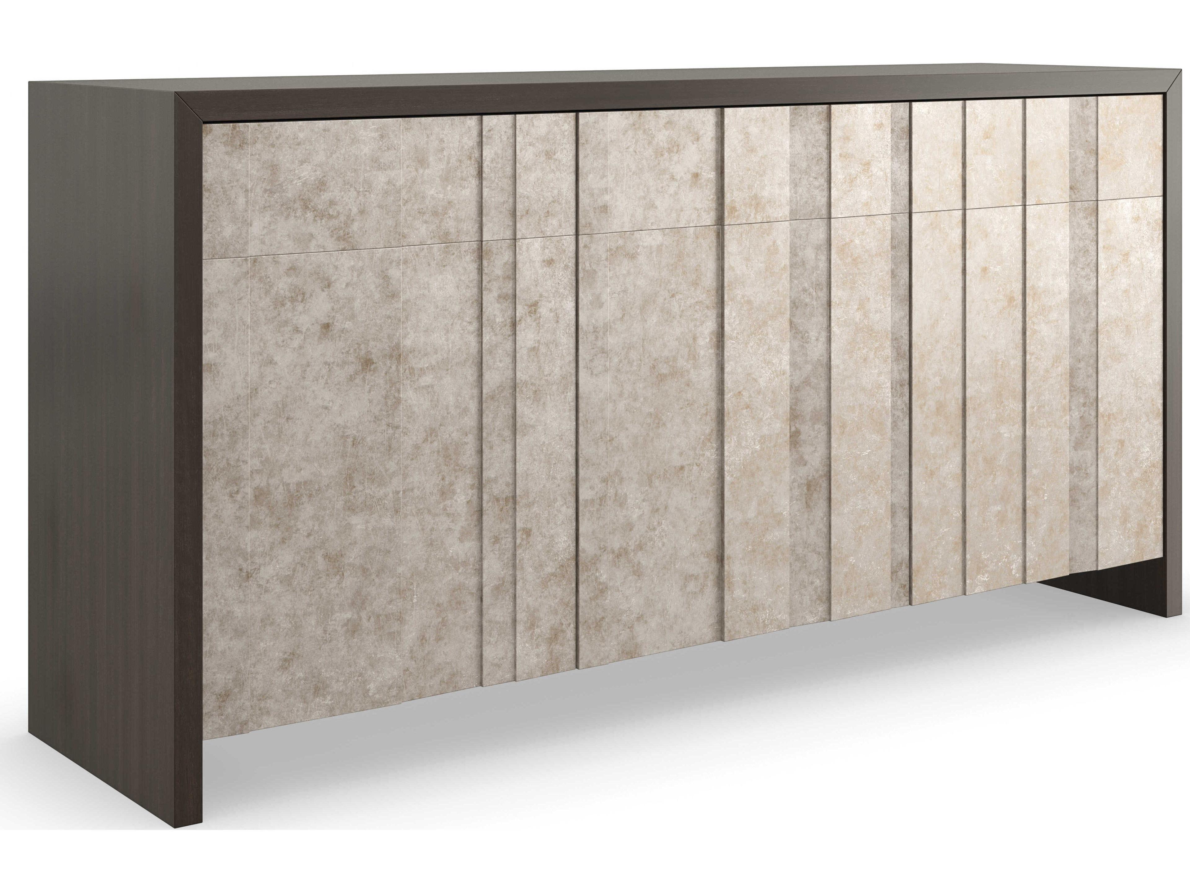 Golden Hour Sideboard with Mica Silverleaf and Otter Finish