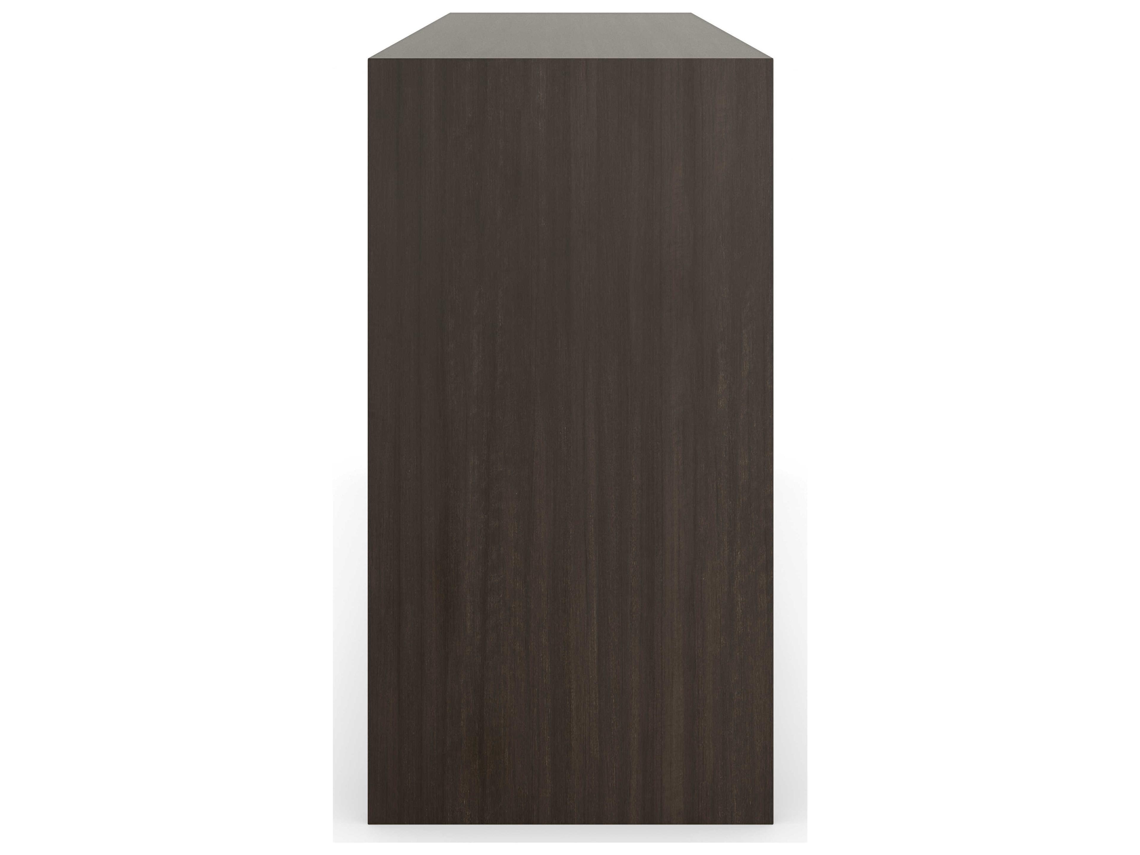 Caracole Classic Golden Hour 68" Poplar Wood Otter Mica Silverleaf Sideboard