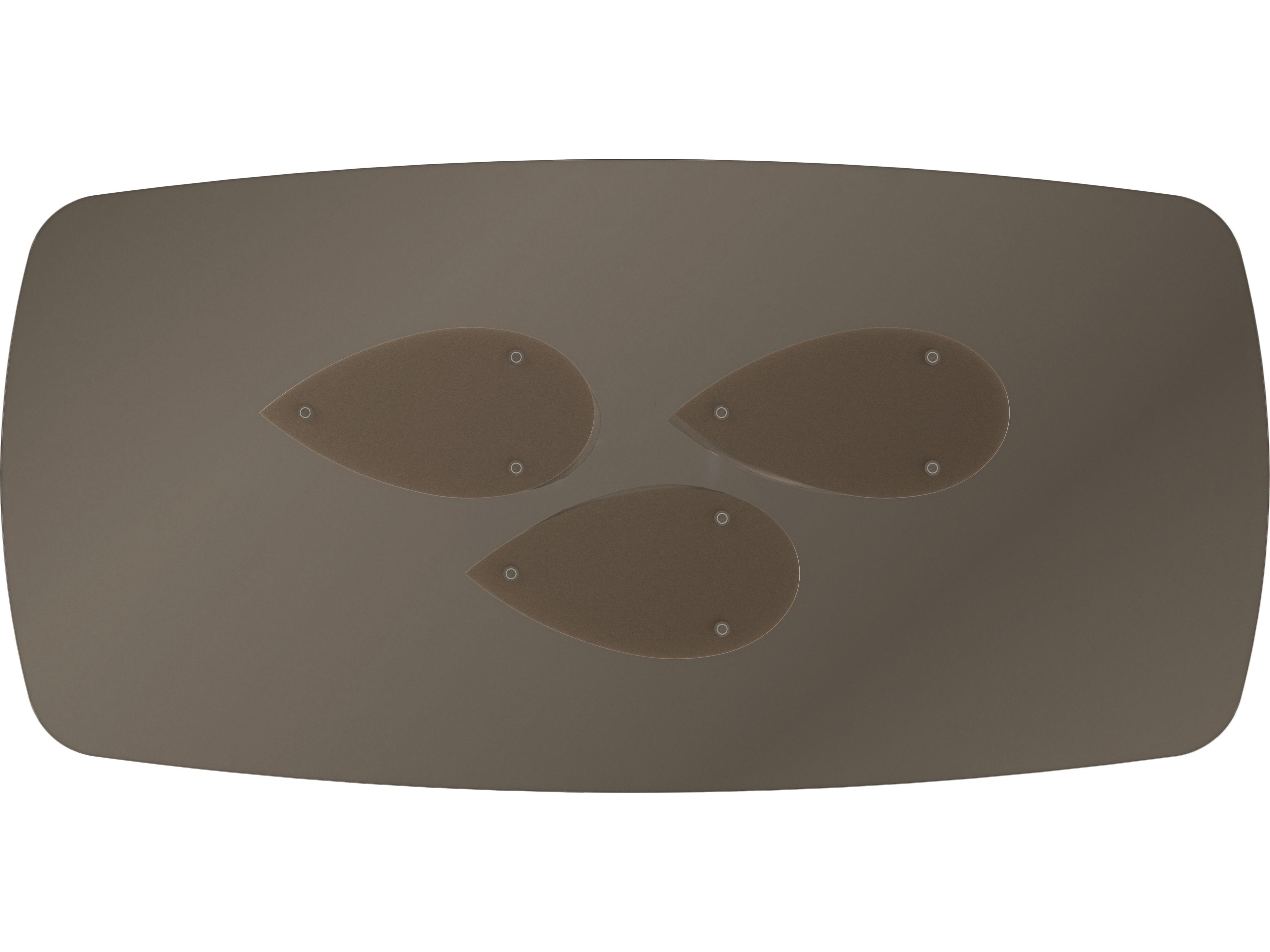 Caracole Classic Aphelion Rectangular Glass Brushed Whisper Of Gold Dining Table