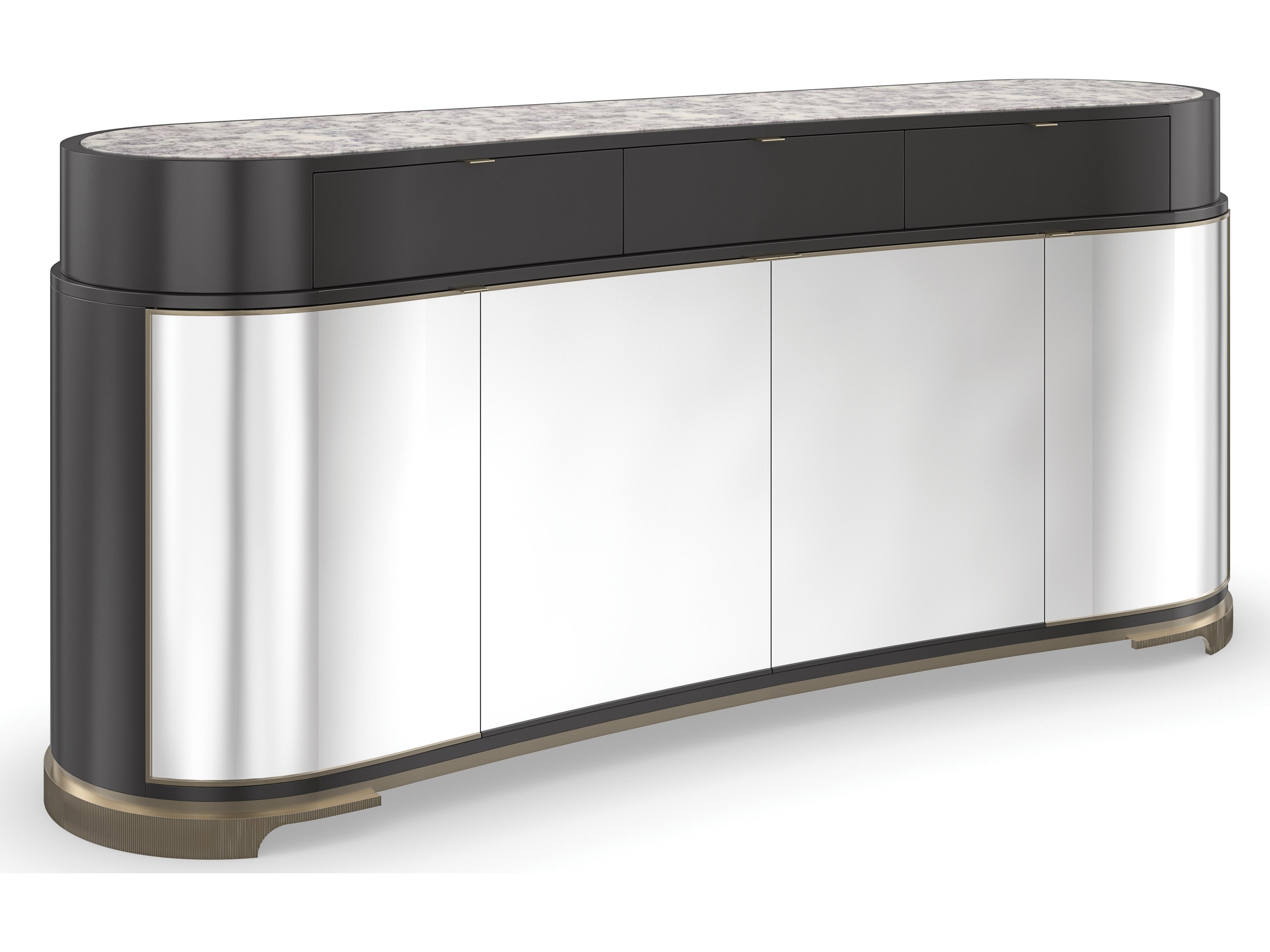 Caracole Classic Glace 75" Acacia Wood Sideboard