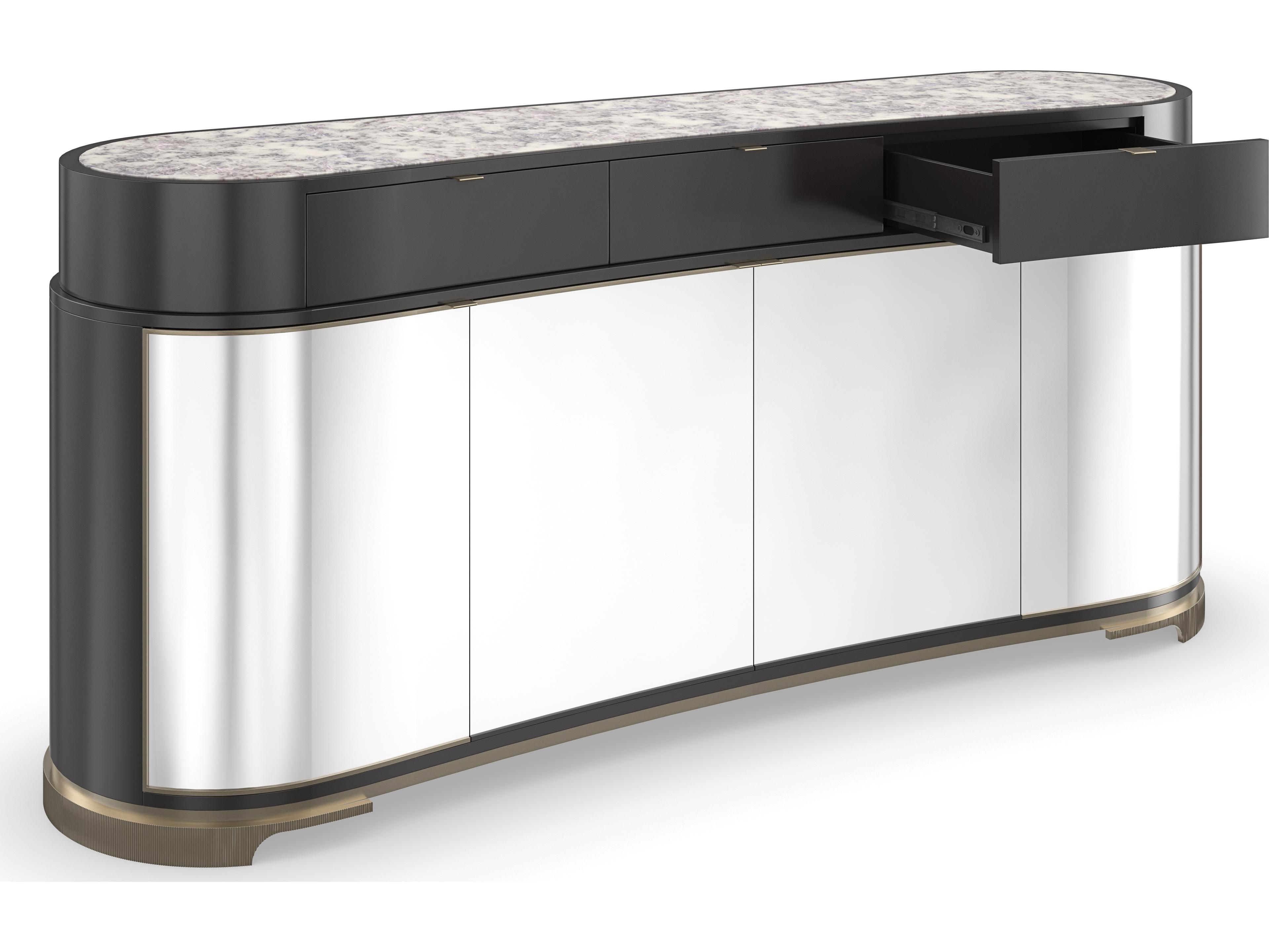 Caracole Classic Glace 75" Acacia Wood Sideboard