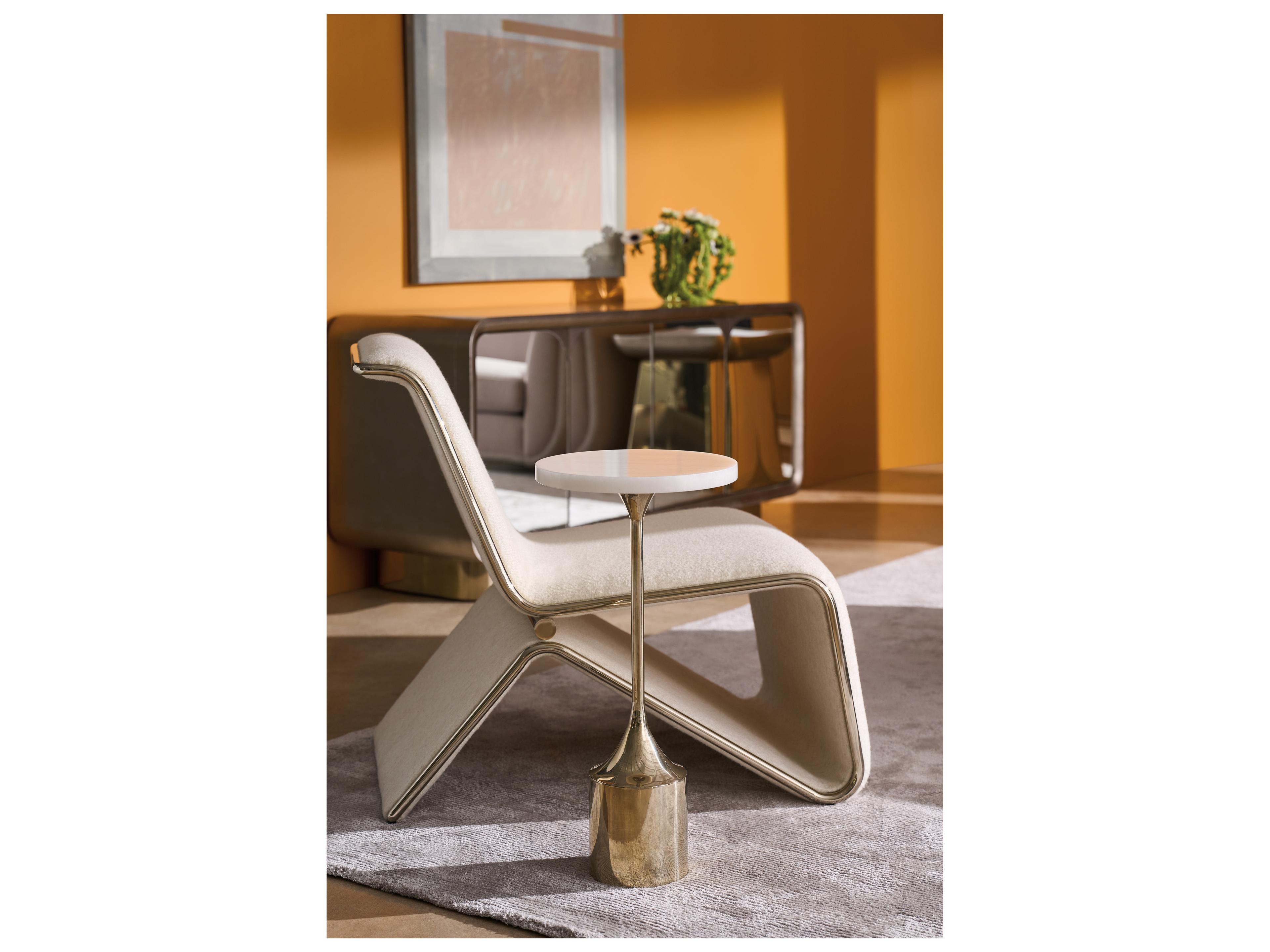 Caracole Classic Beta Round Stone End Table