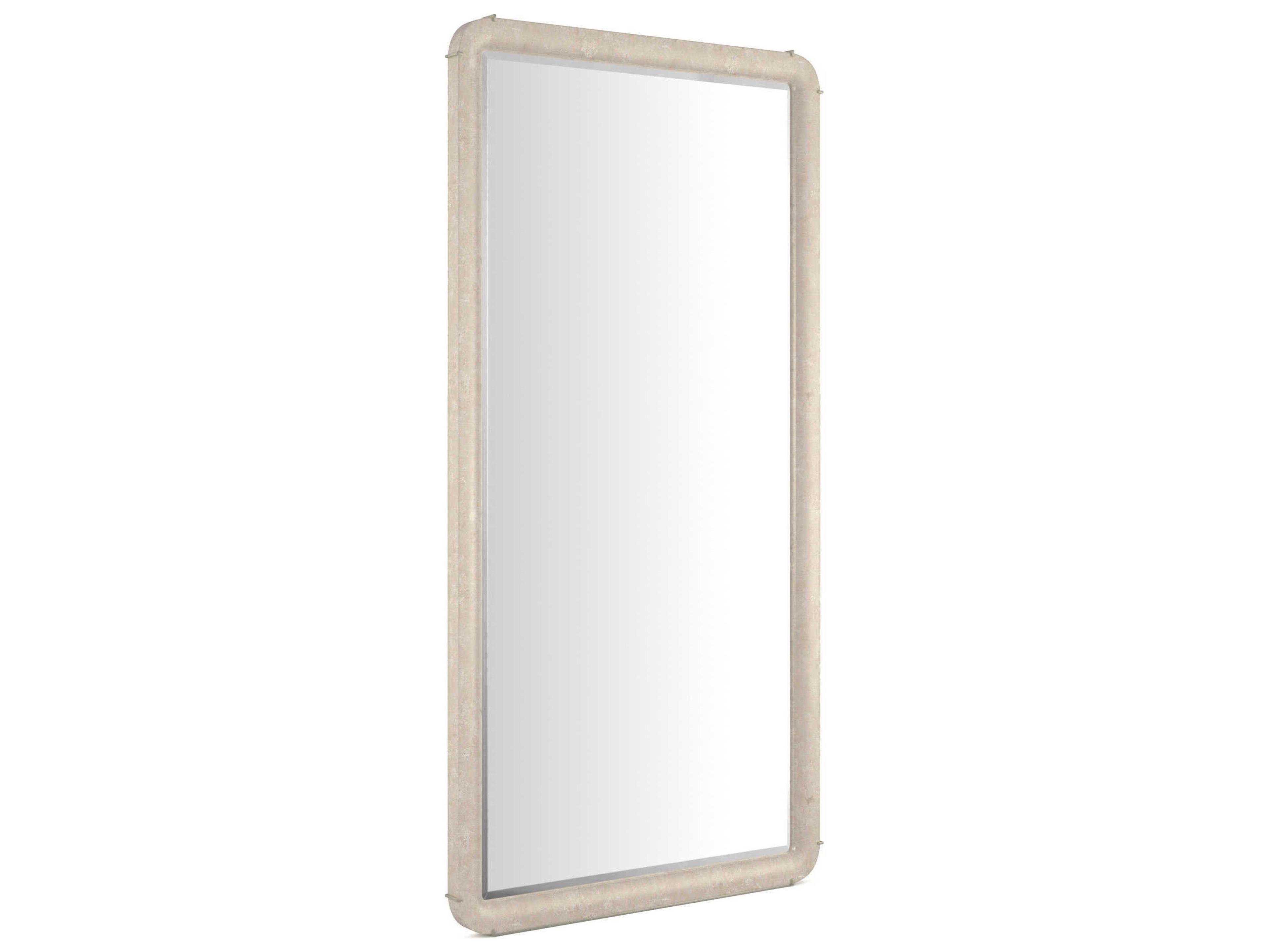 Salver Oracle Silver Leaf Floor Mirror Rectangular