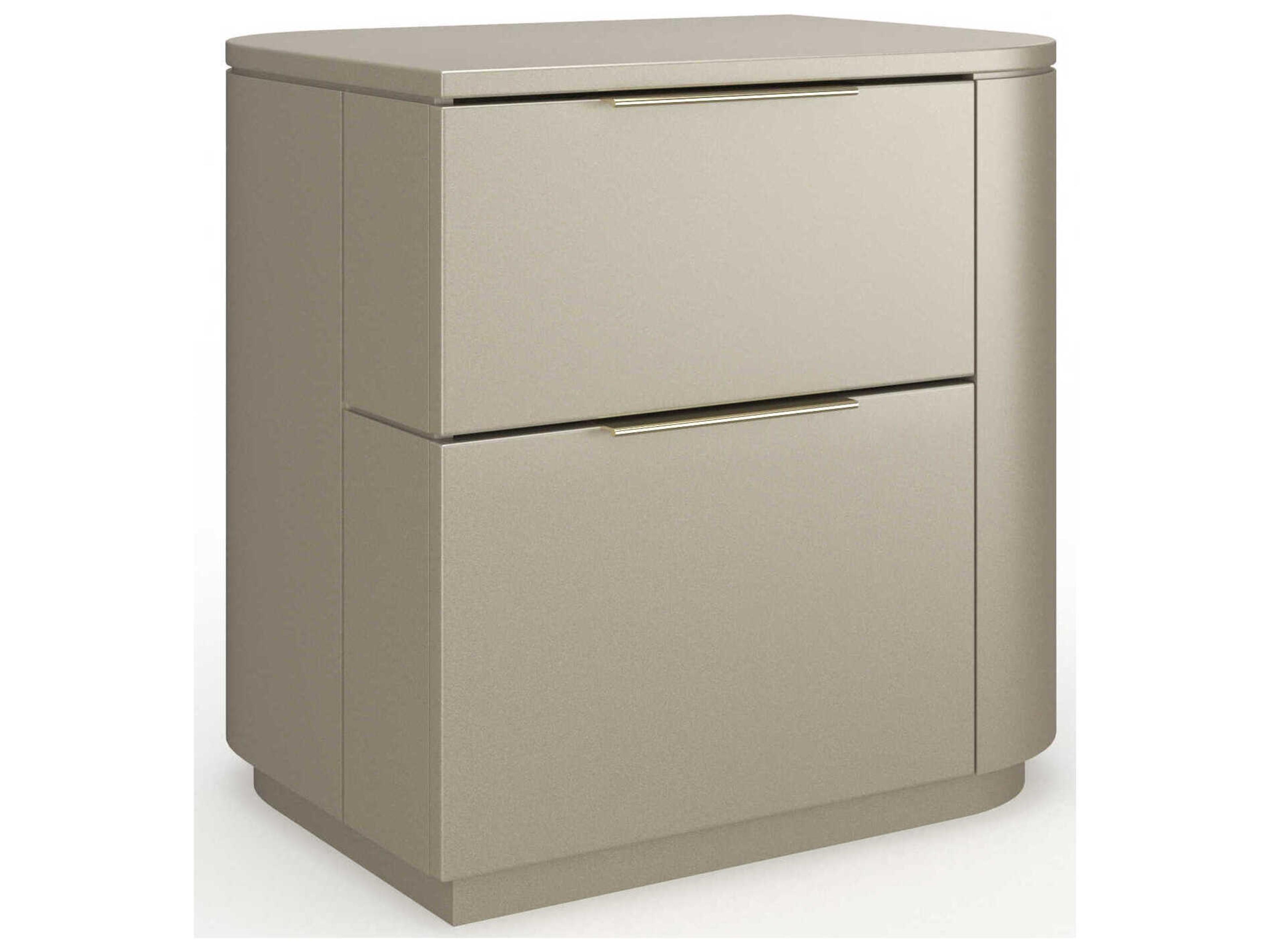Caracole Oblique 2-Drawers Hardwood Nightstand