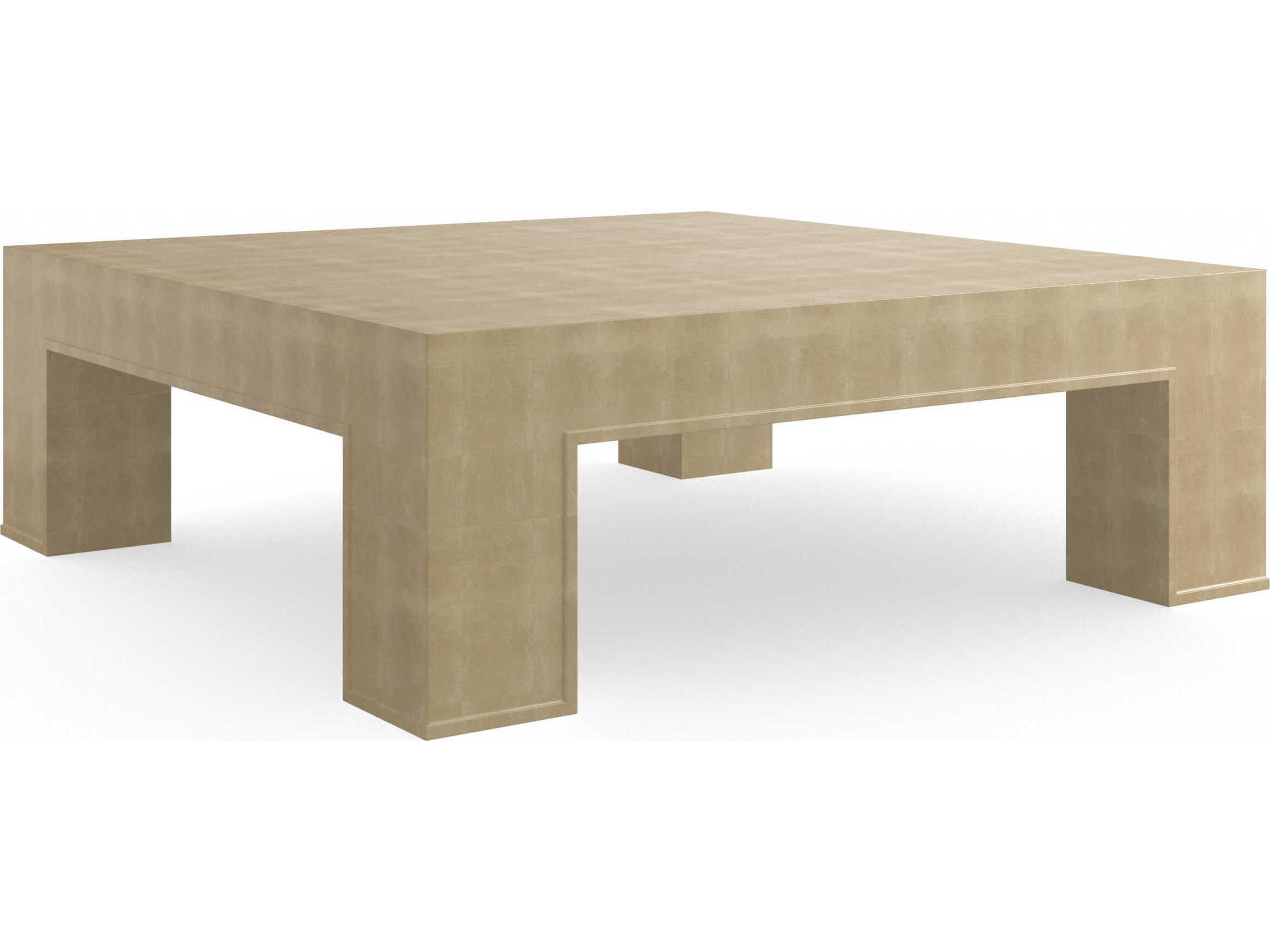 Caracole Dorado Square Wood Oracle Coffee Table