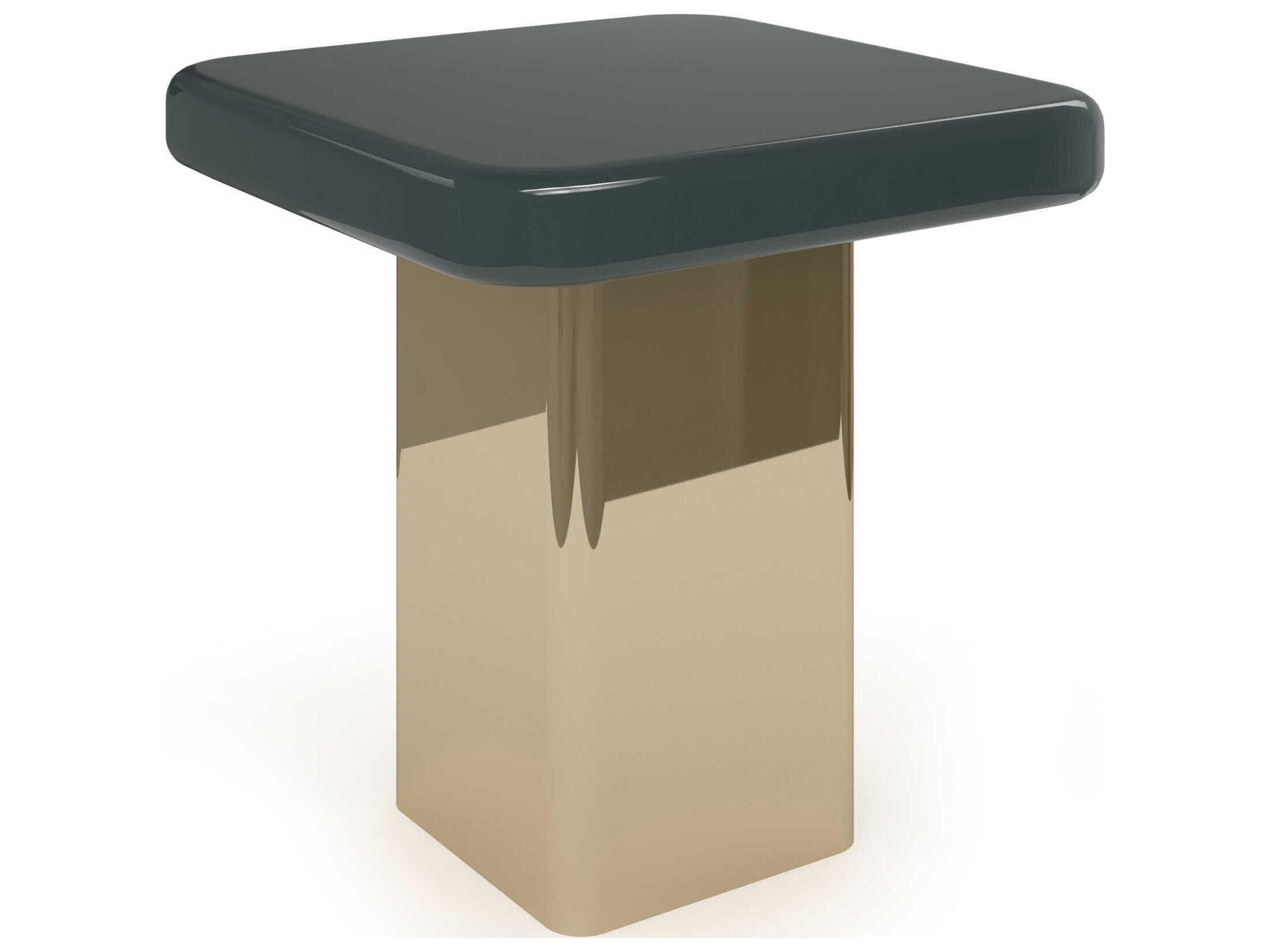 Gelee Square Wood Apatite Gloss End Table