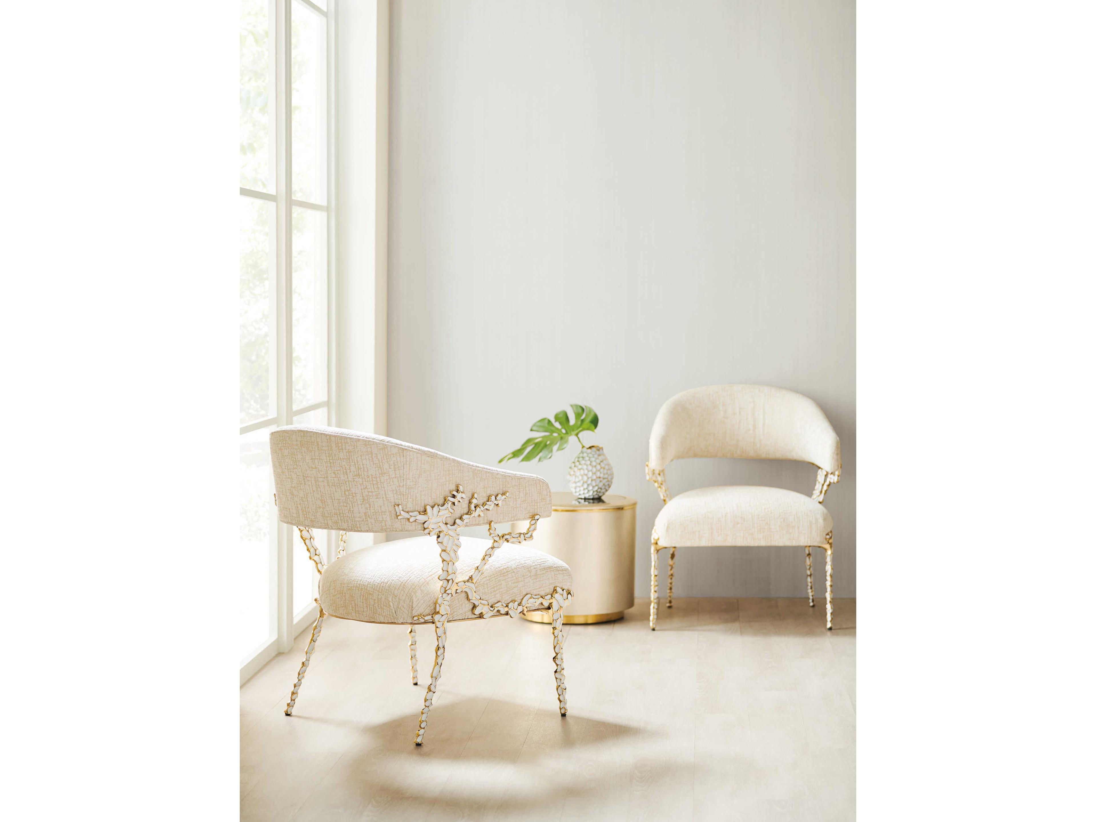 Caracole Classic All Around Living Round Auric Gold Bullion Coffee Table