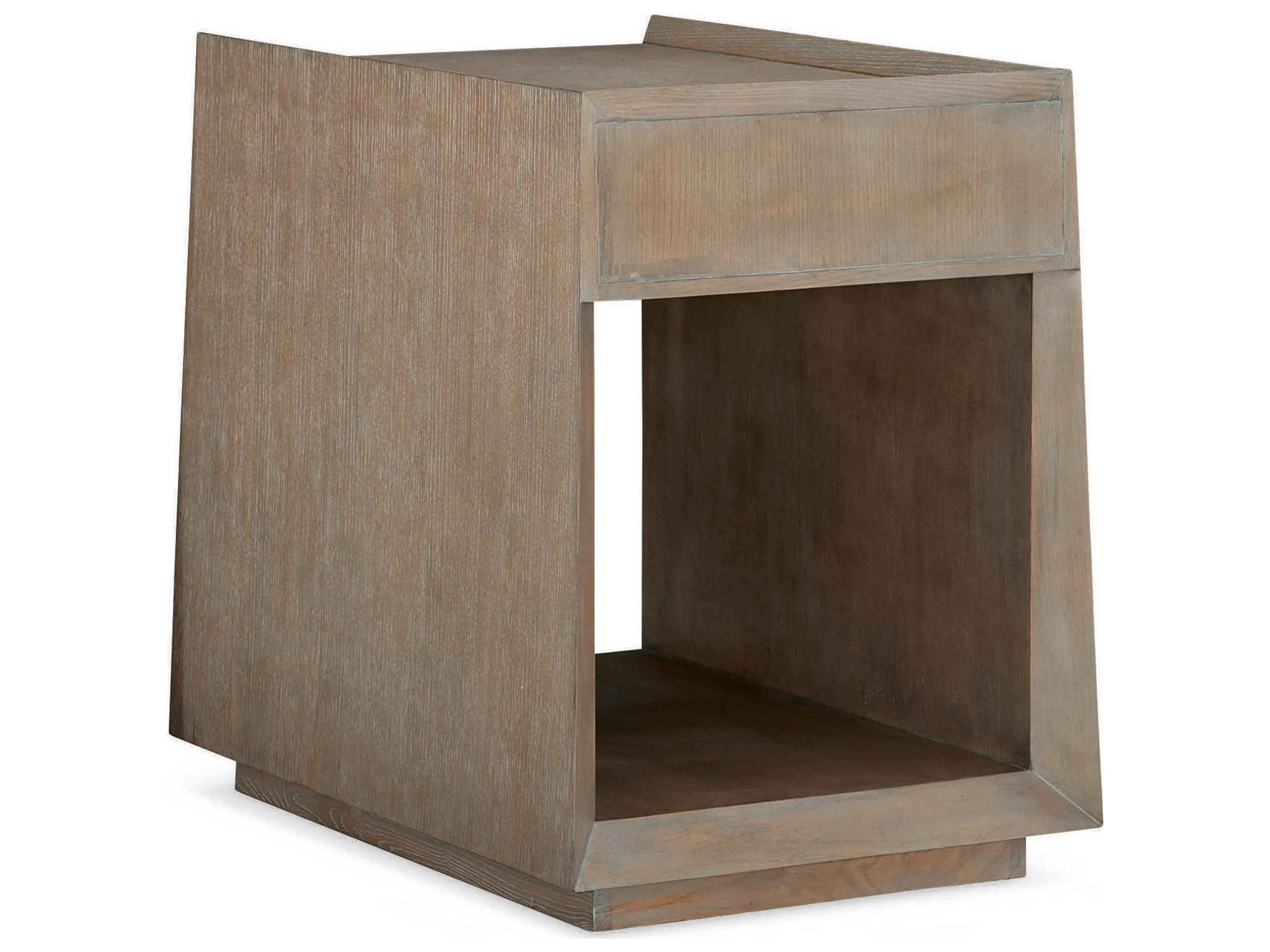 Caracole Classic Bridges Rectangular Ash Driftwood Sundance Gold End Table