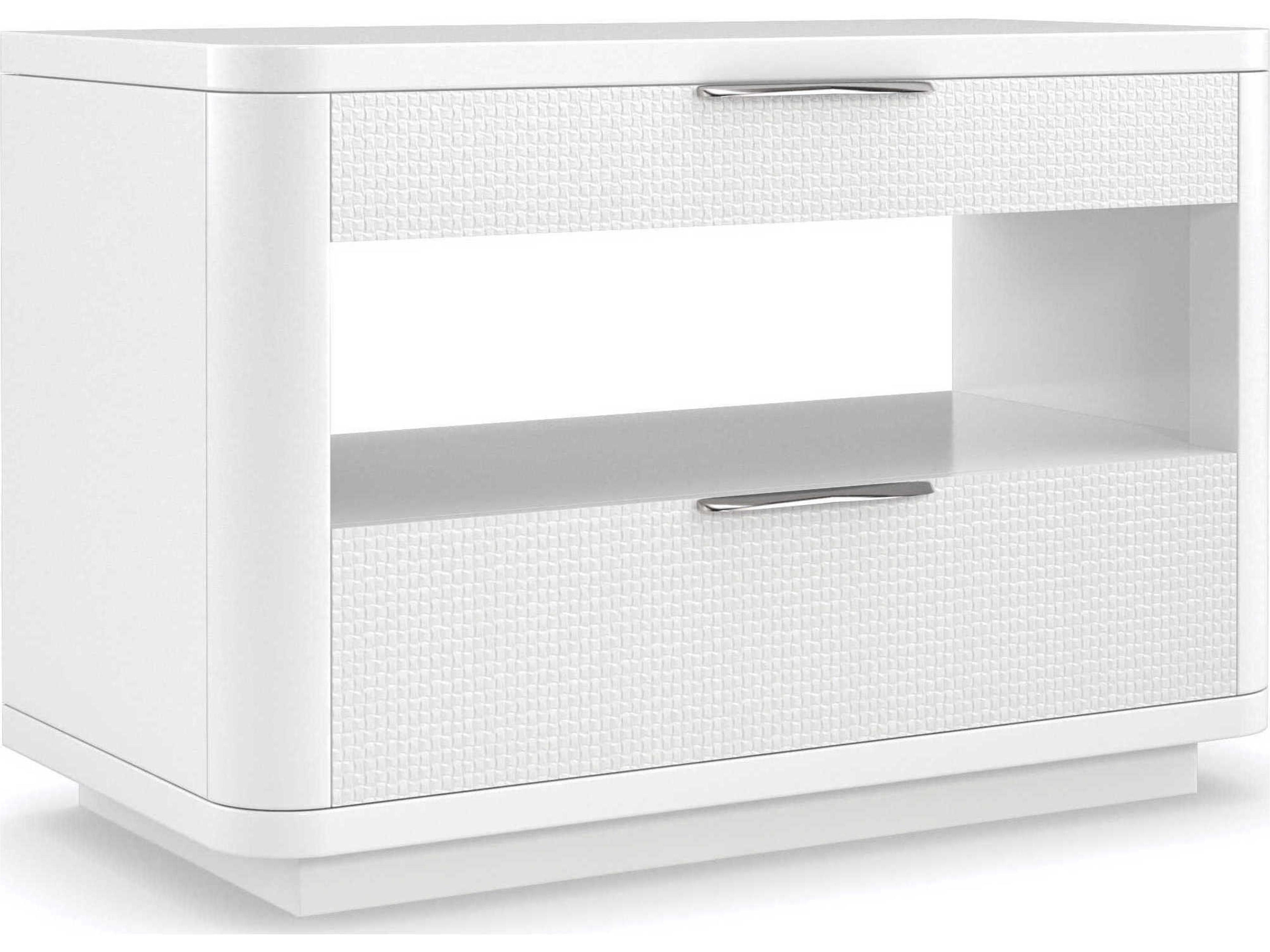 Caracole Classic In Touch 2-Drawers Birch Wood Nightstand