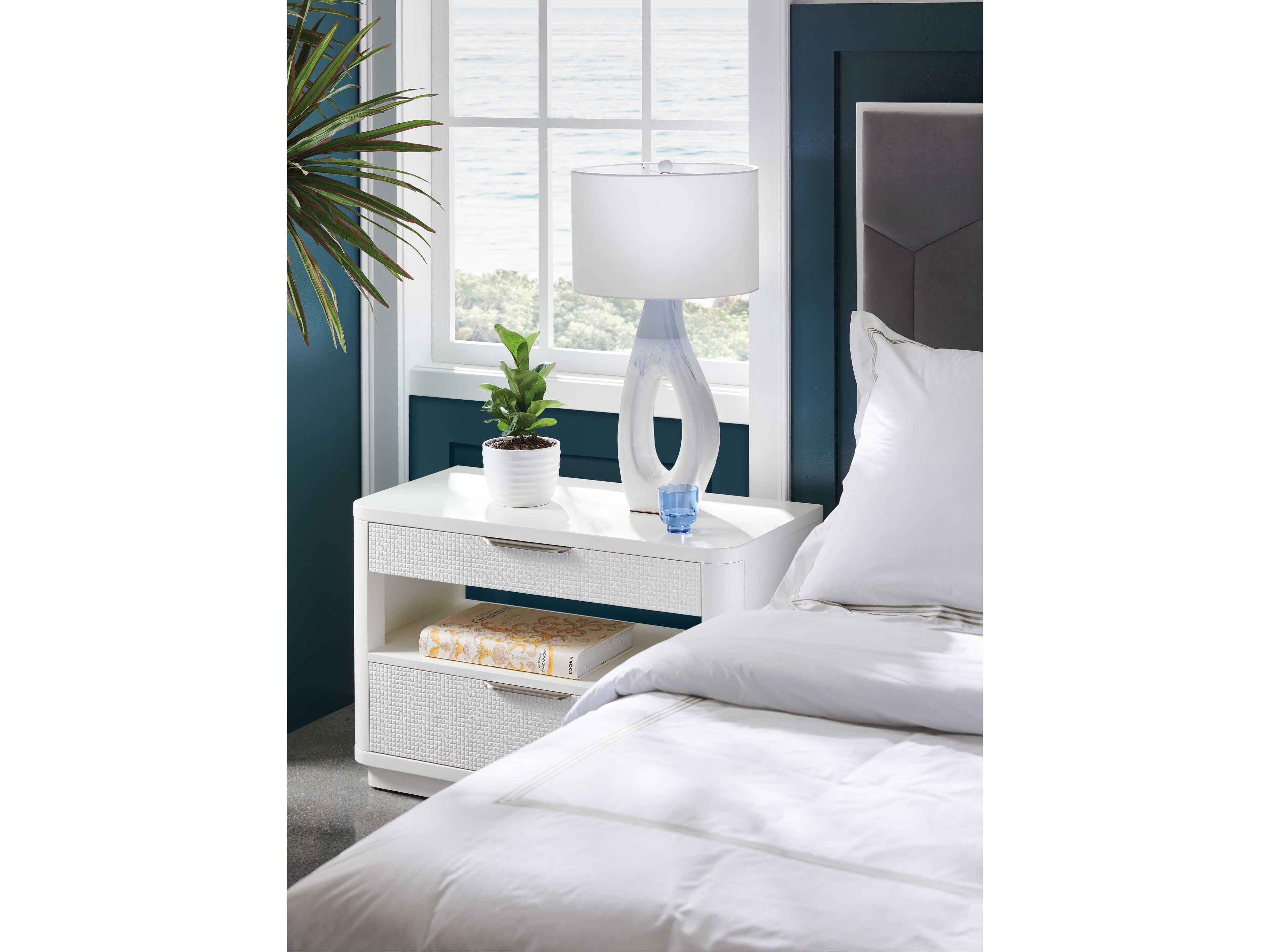 Caracole Classic In Touch 2-Drawers Birch Wood Nightstand