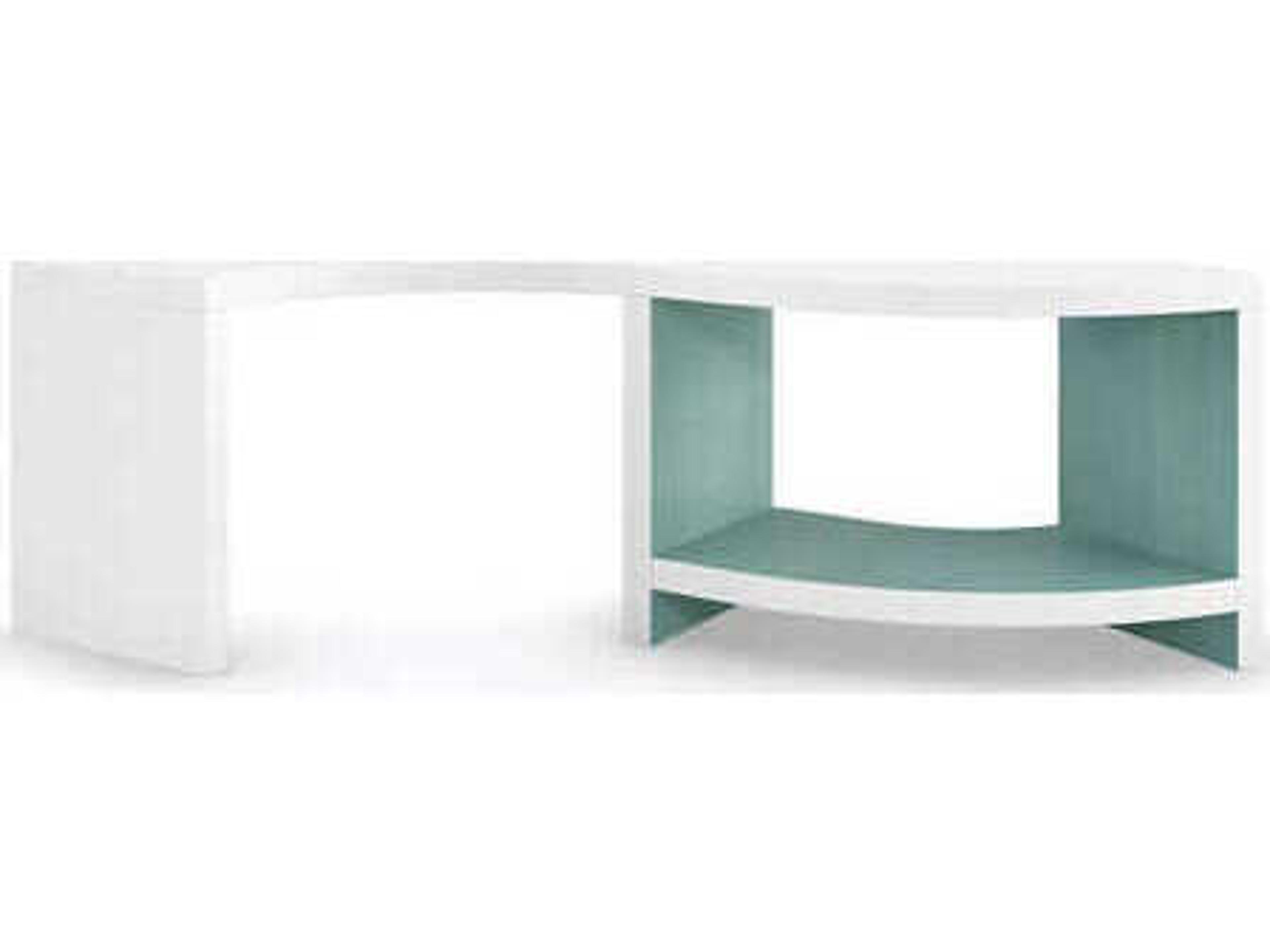 Caracole Classic Overflow Wood Lucent White Oasis Cocktail Table