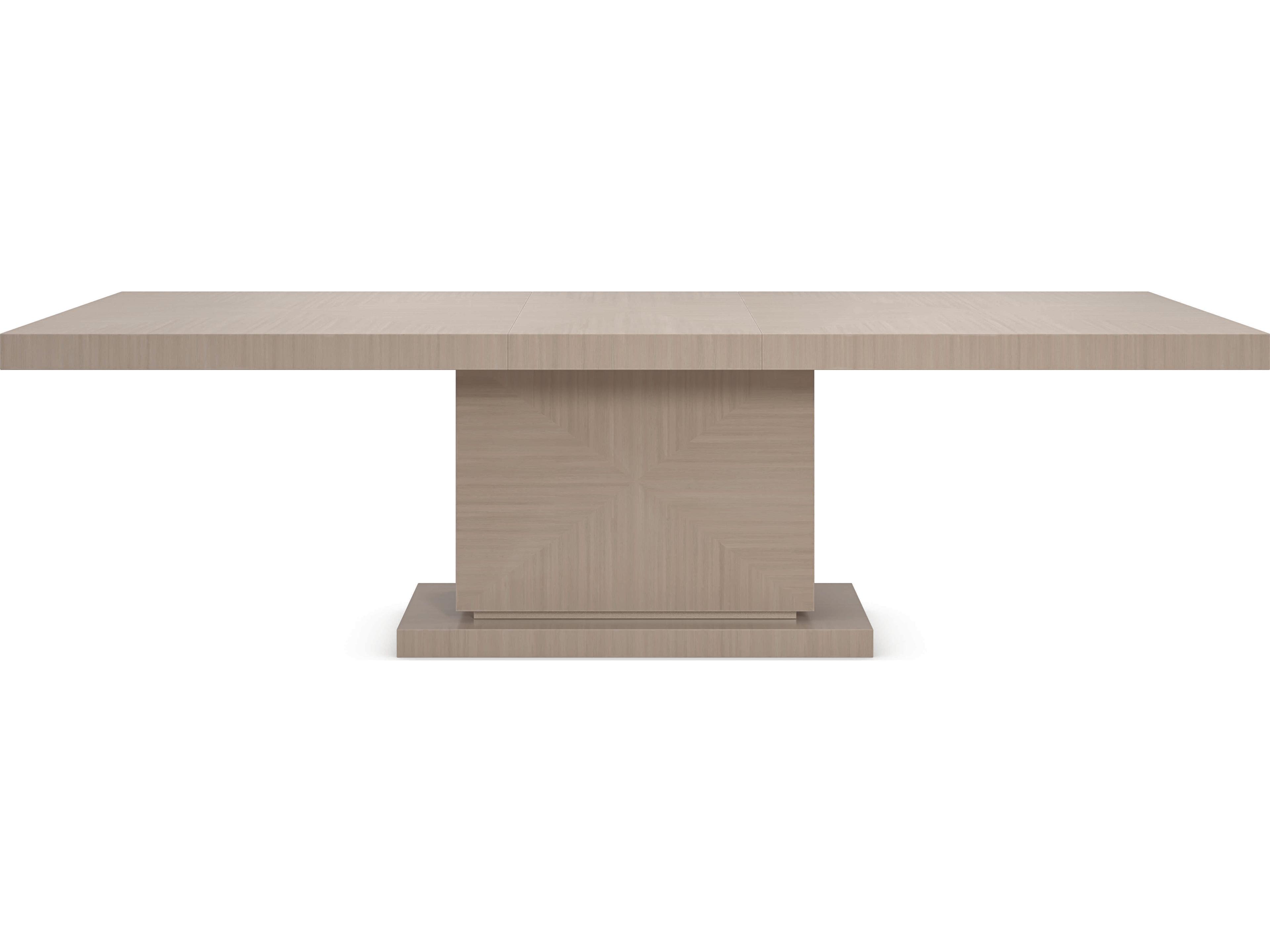Caracole Classic Horizon Extendable Rectangular Woodland Grey Sparkling Argent Dining Table