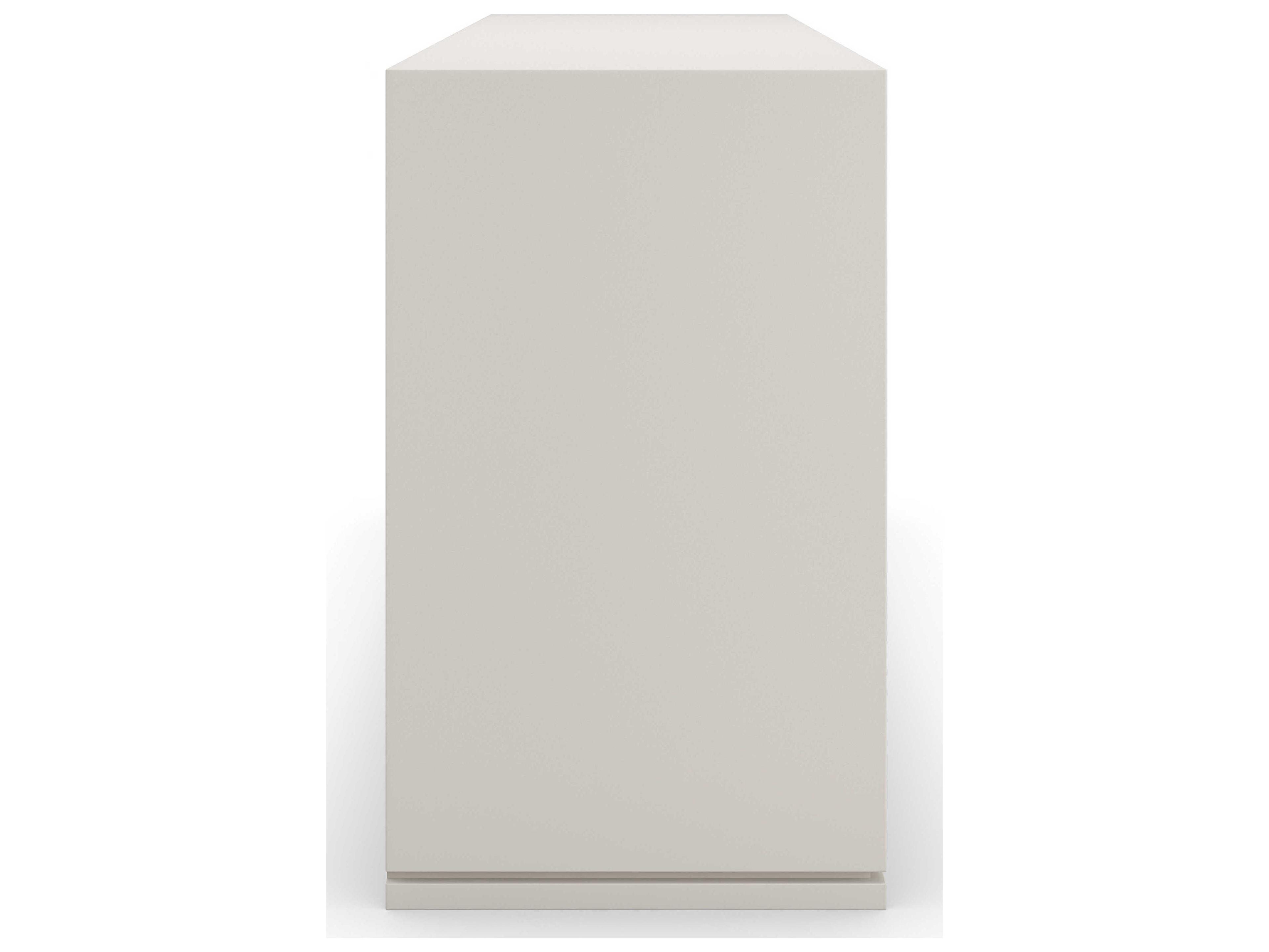 Caracole Classic Silver Lining 6-Drawers Beige Poplar Wood Double Dresser