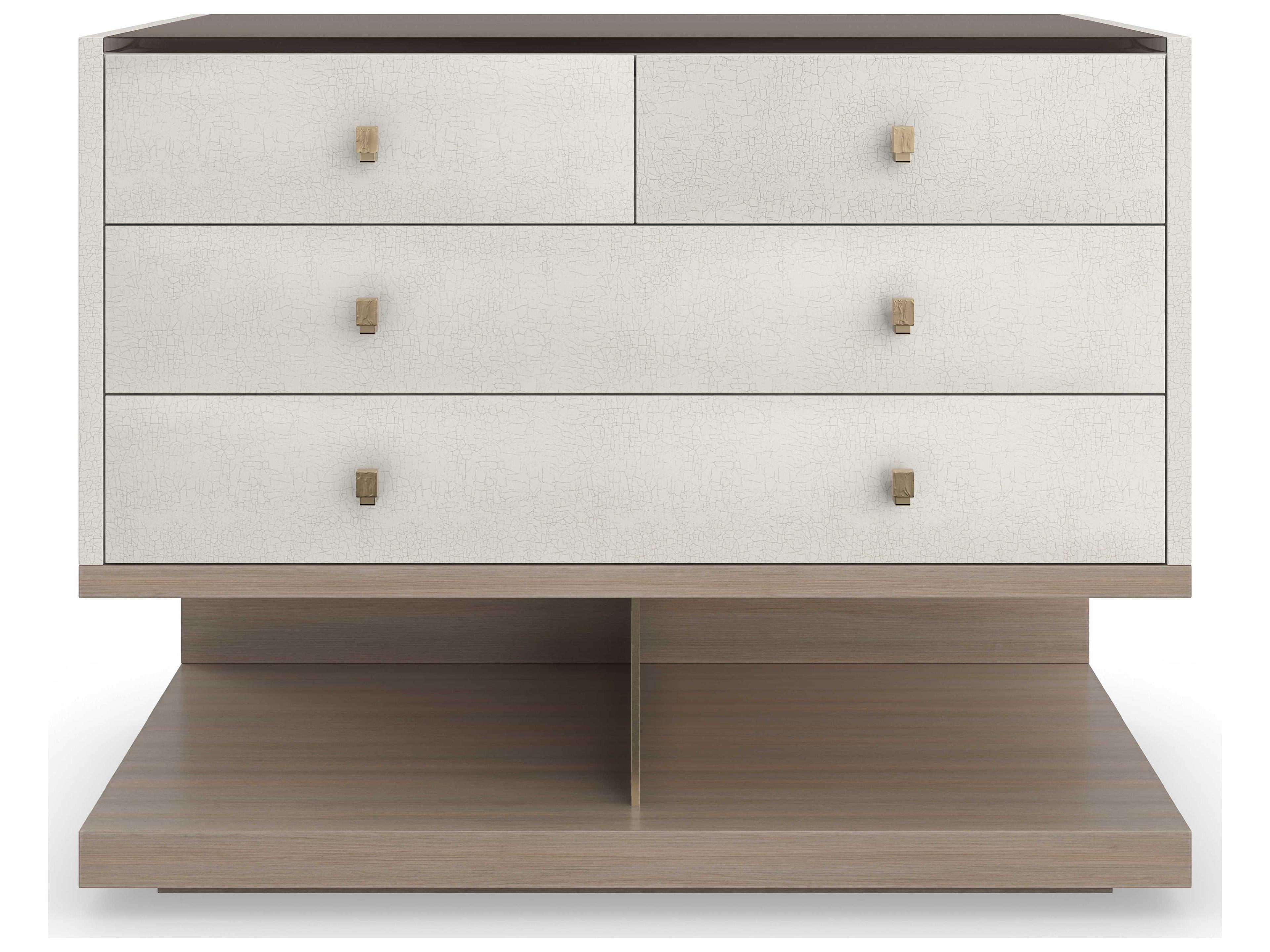 Caracole Classic Odyssey White Poplar Wood Nightstand