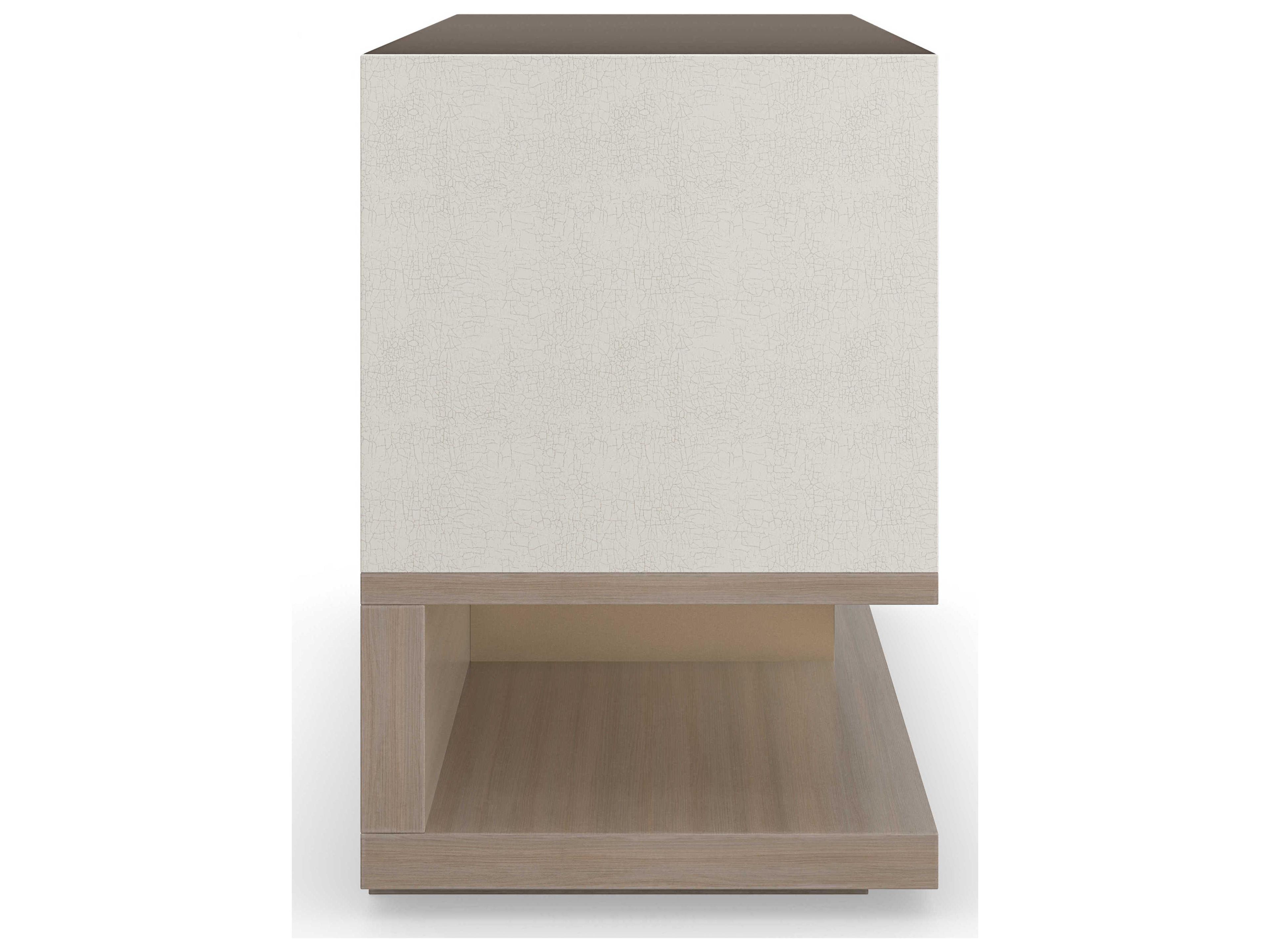 Caracole Classic Odyssey White Poplar Wood Nightstand