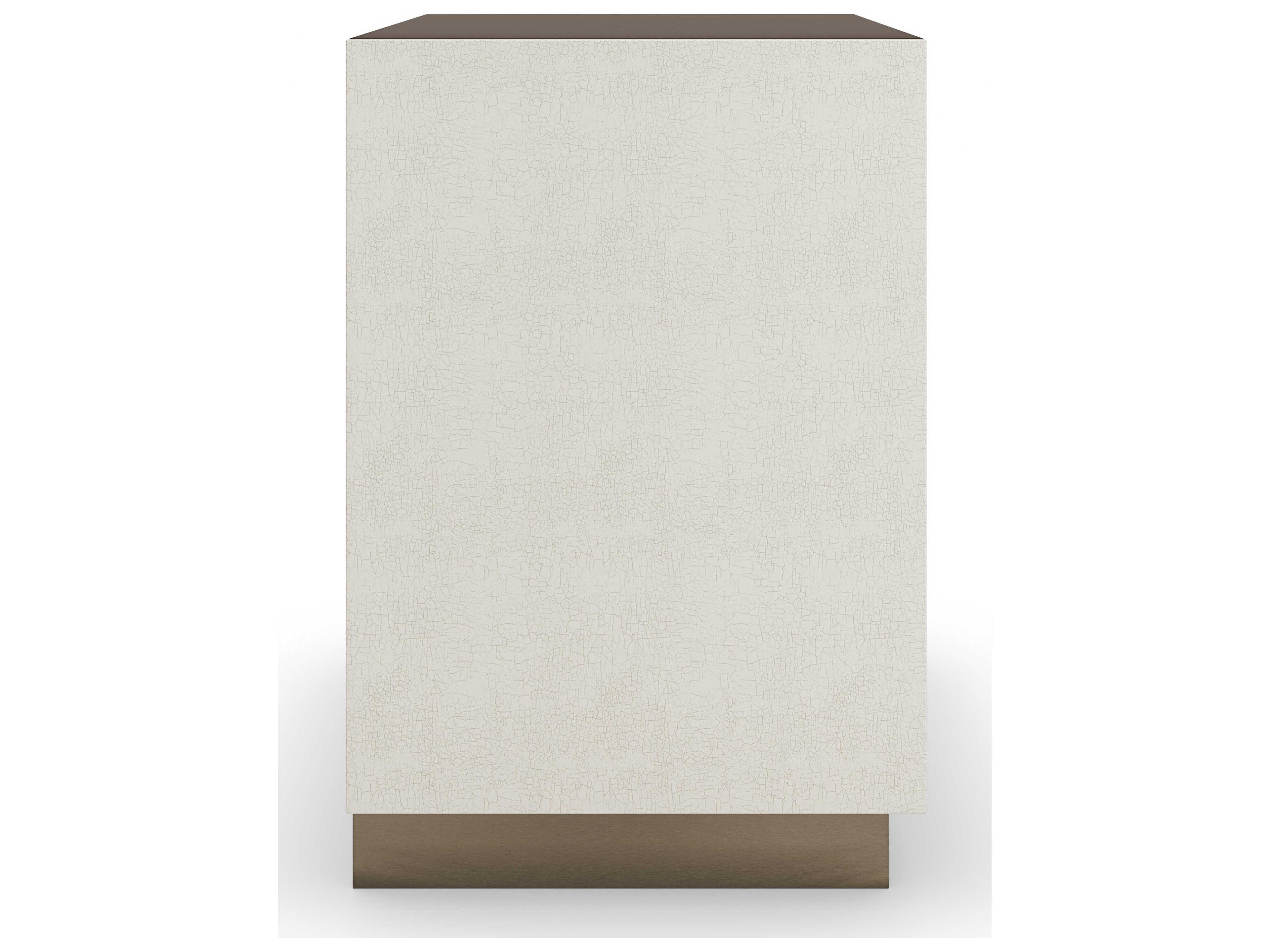 Caracole Classic Iliad 3-Drawers White Poplar Wood Nightstand