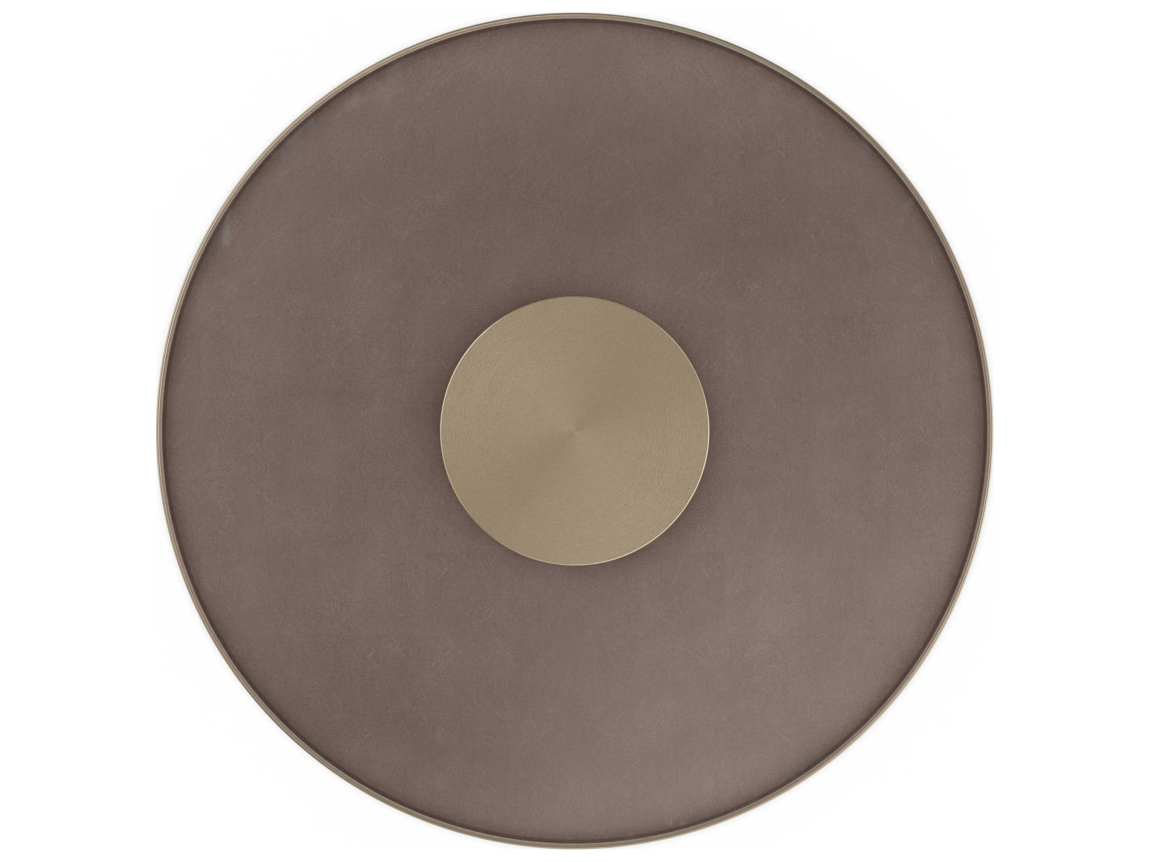 Caracole Classic Aperture Round Glass Winter Frost End Table