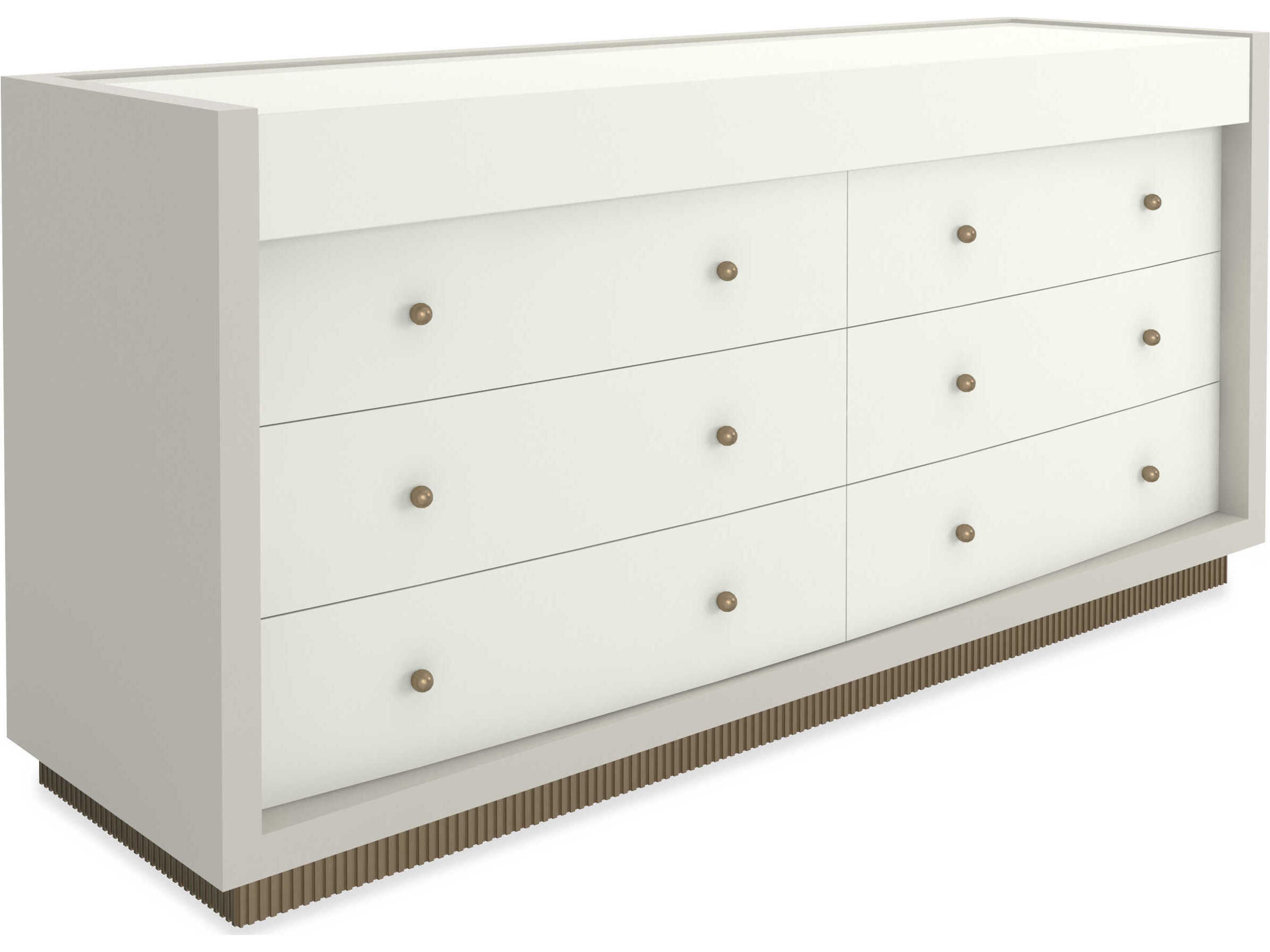 Caracole Classic Calais 6-Drawers White Double Dresser