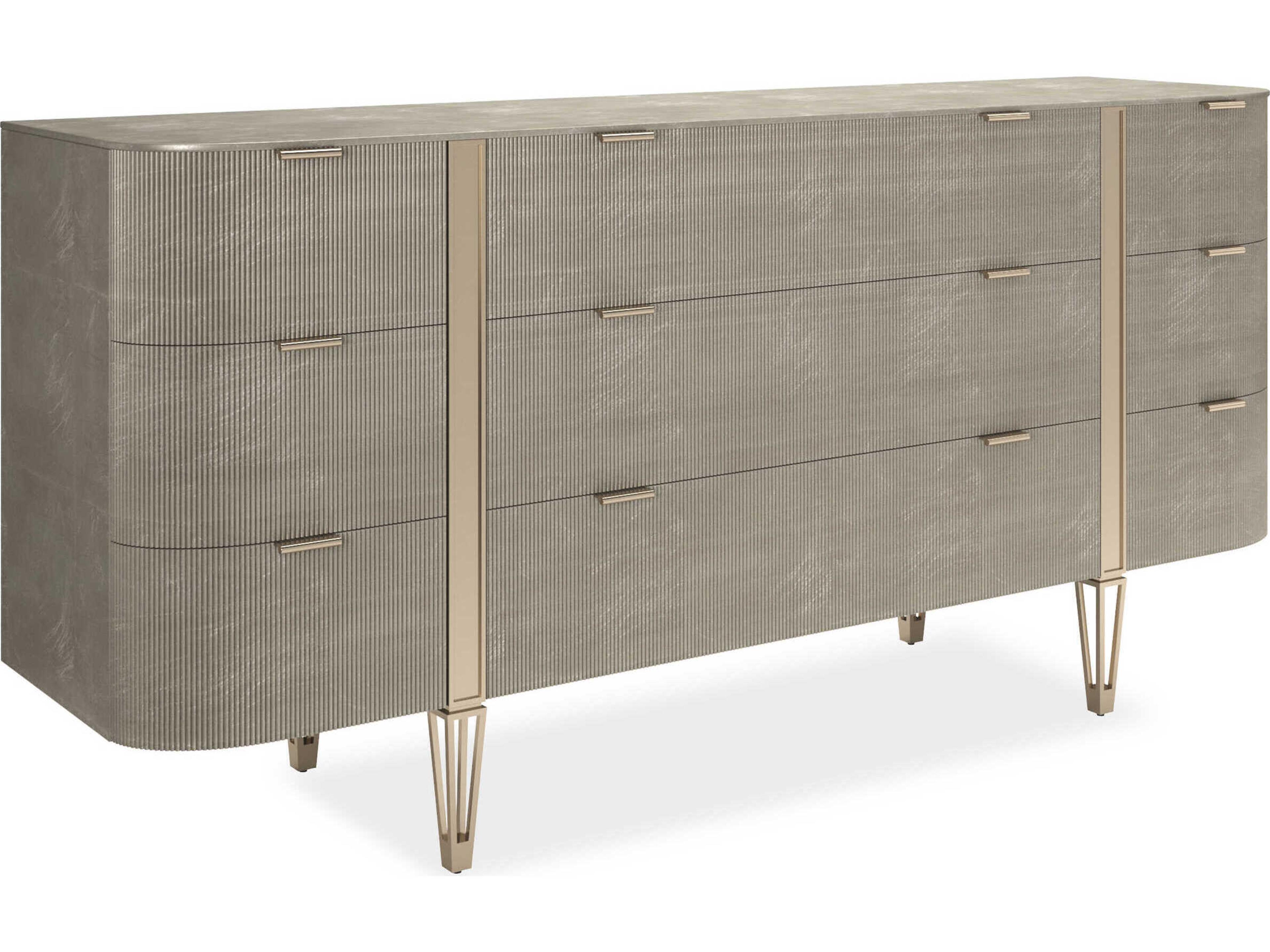 Classic Love At First Sight Gray Birch Wood Dresser