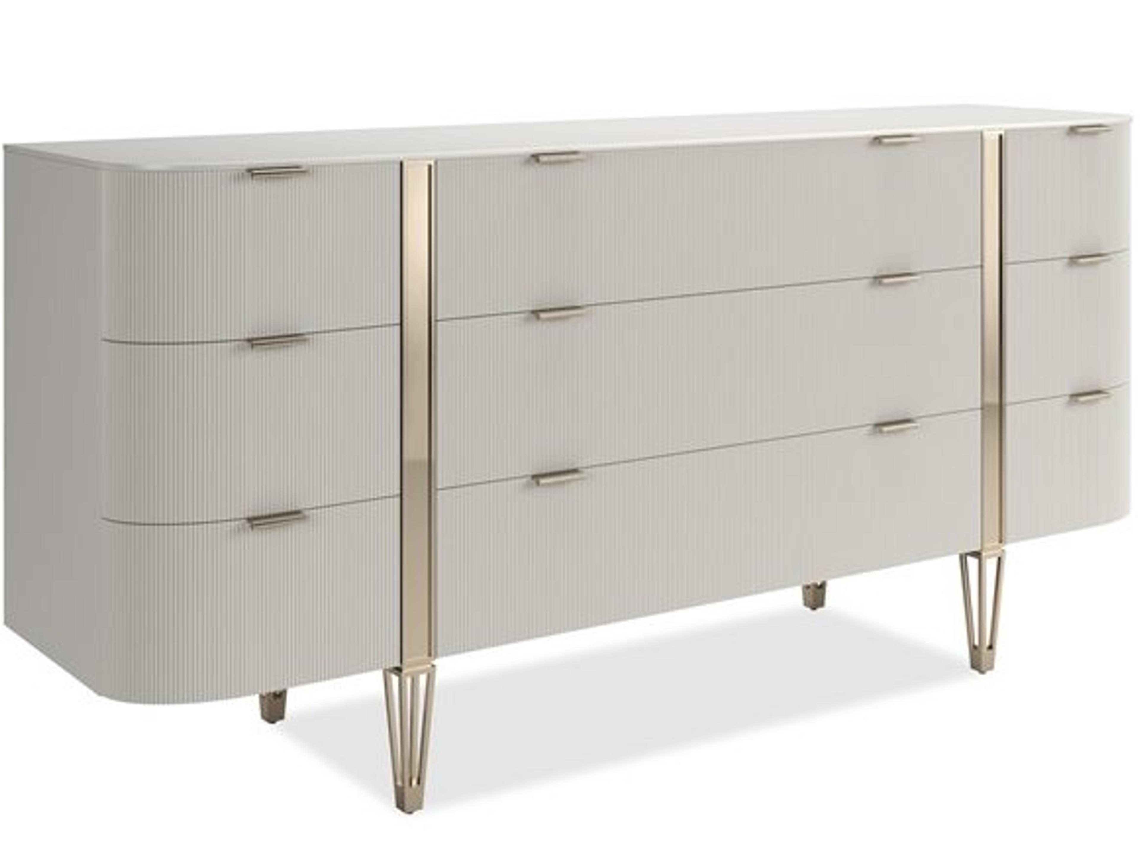 Classic Beige Birch Wood Dresser