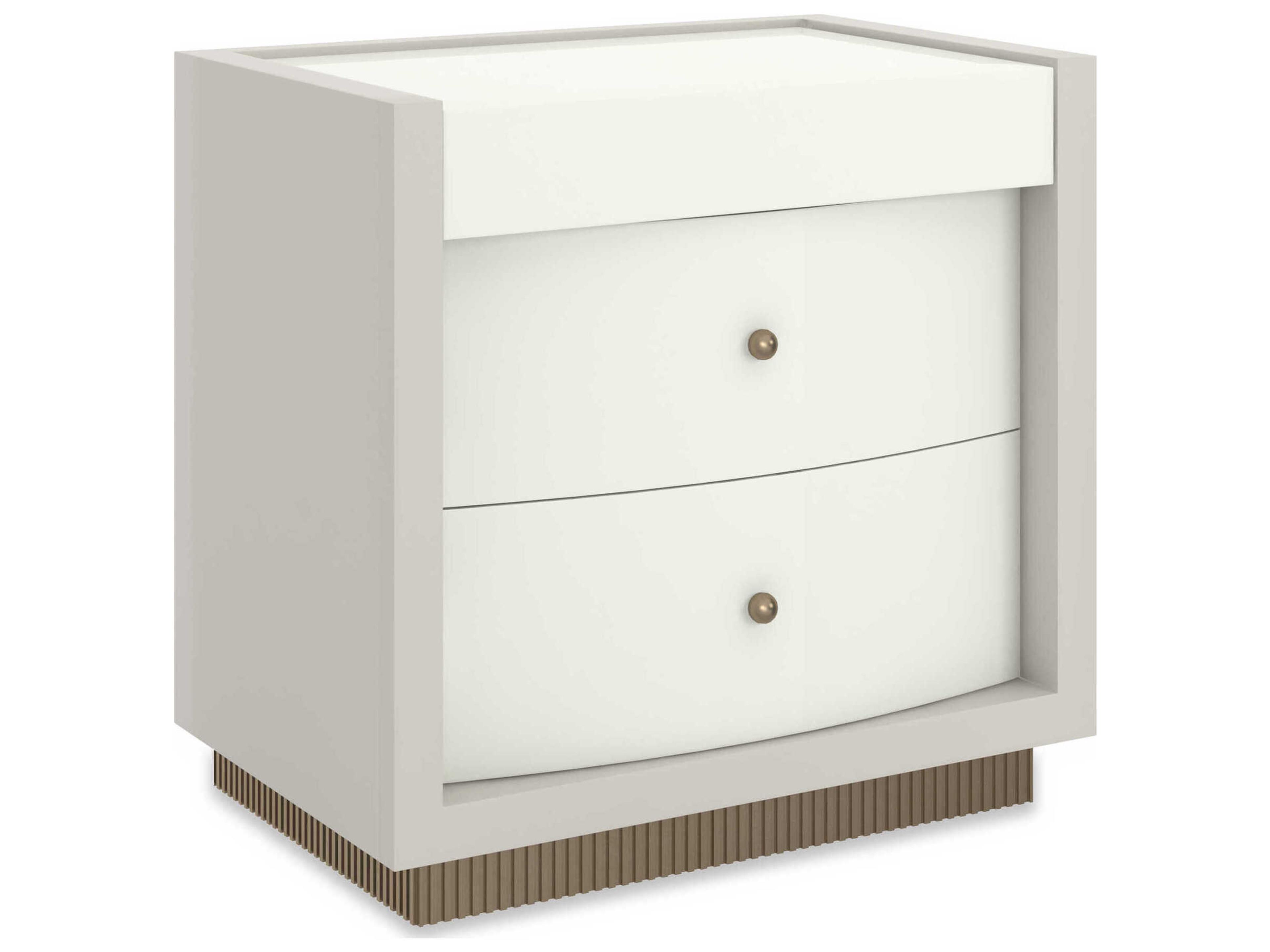 Classic Calais 2-Drawers Gray Poplar Wood Nightstand